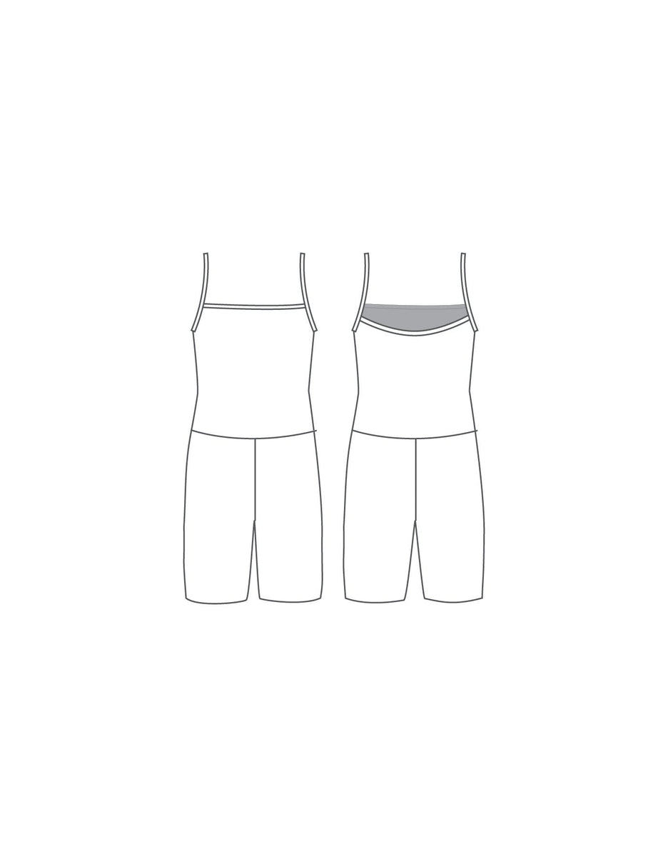 Custom Inked Lycra Half Biketard Half Unitard with Tap Pants