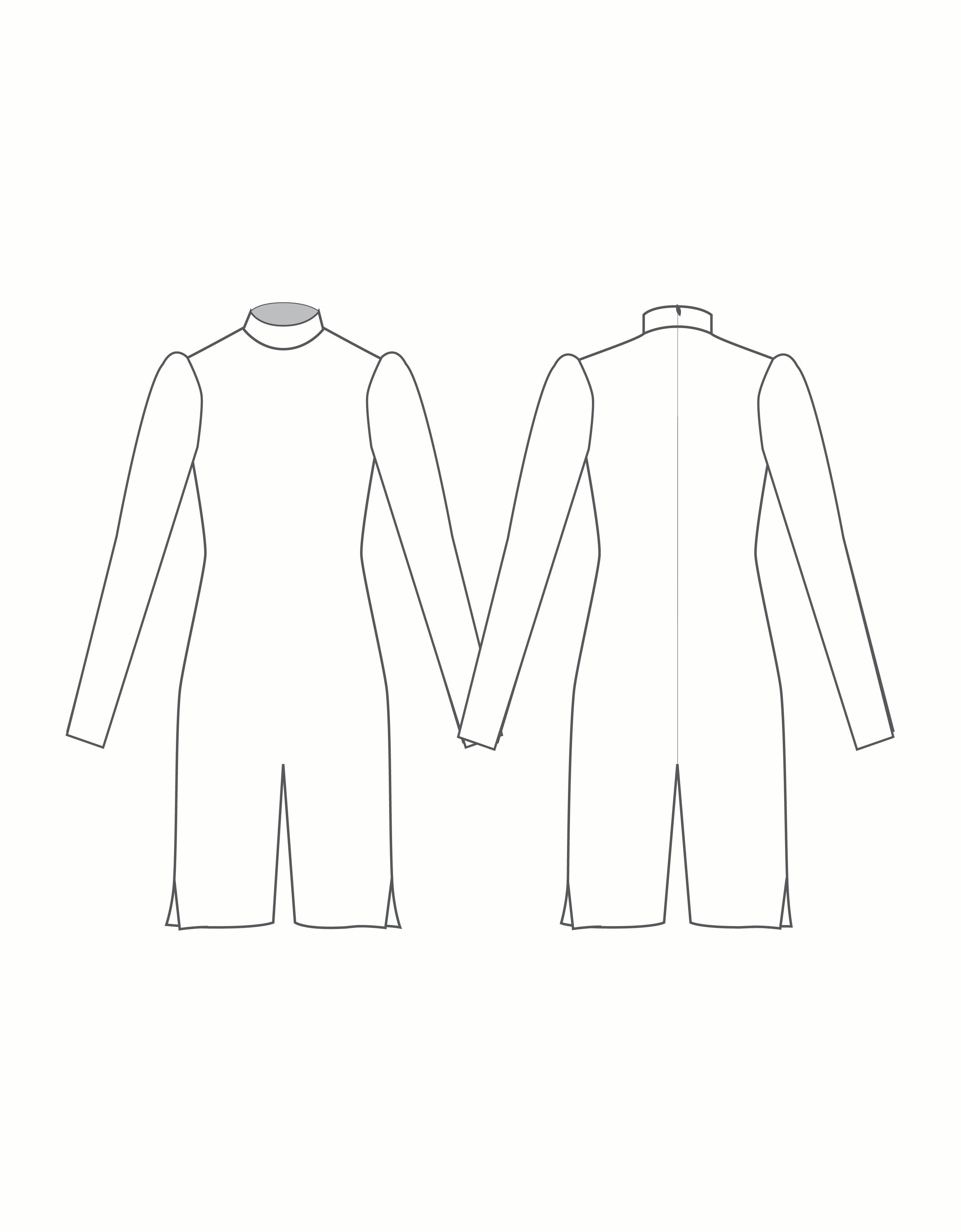 Custom Inked LS Puff TNeck Zipper Back Nicker Biketard with Loose Short and Side Slit - Lycra