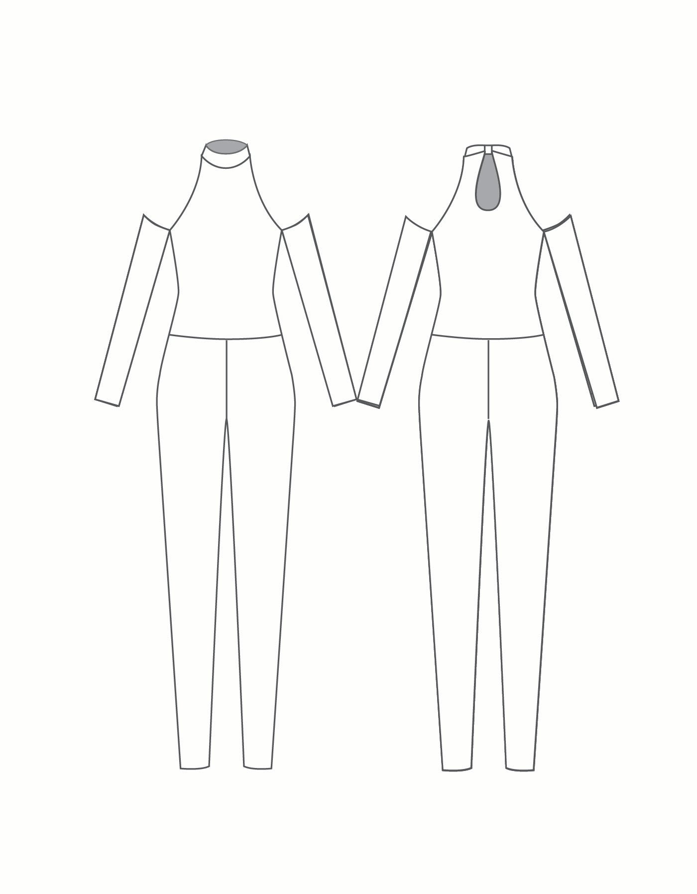 Custom Inked Cold Shoulder Keyhole Back Unitard - Lycra