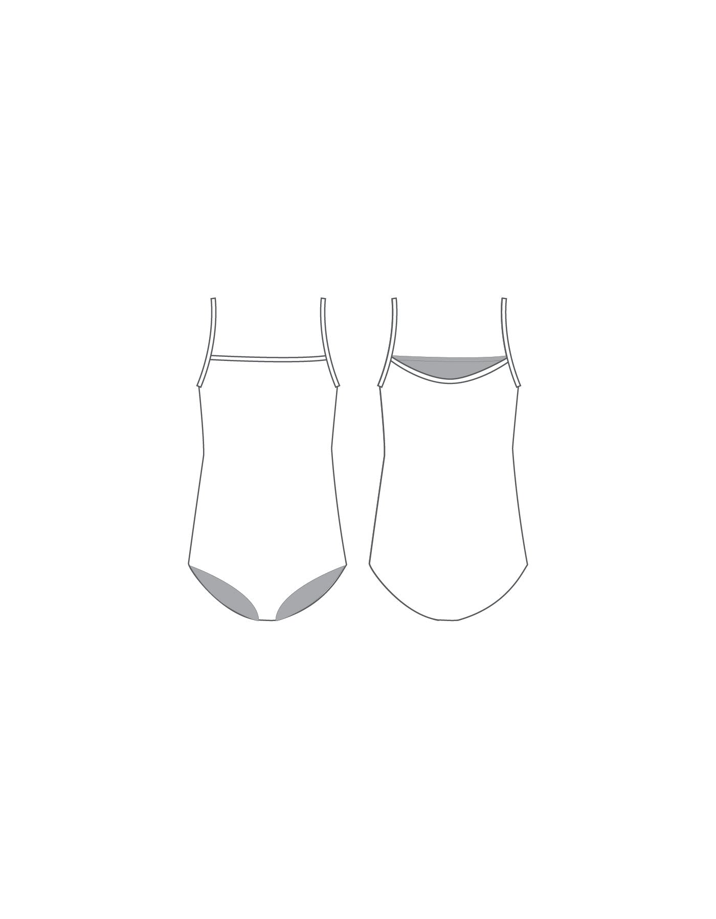 Custom Inked Camisole No Slider Leotard - Hologram