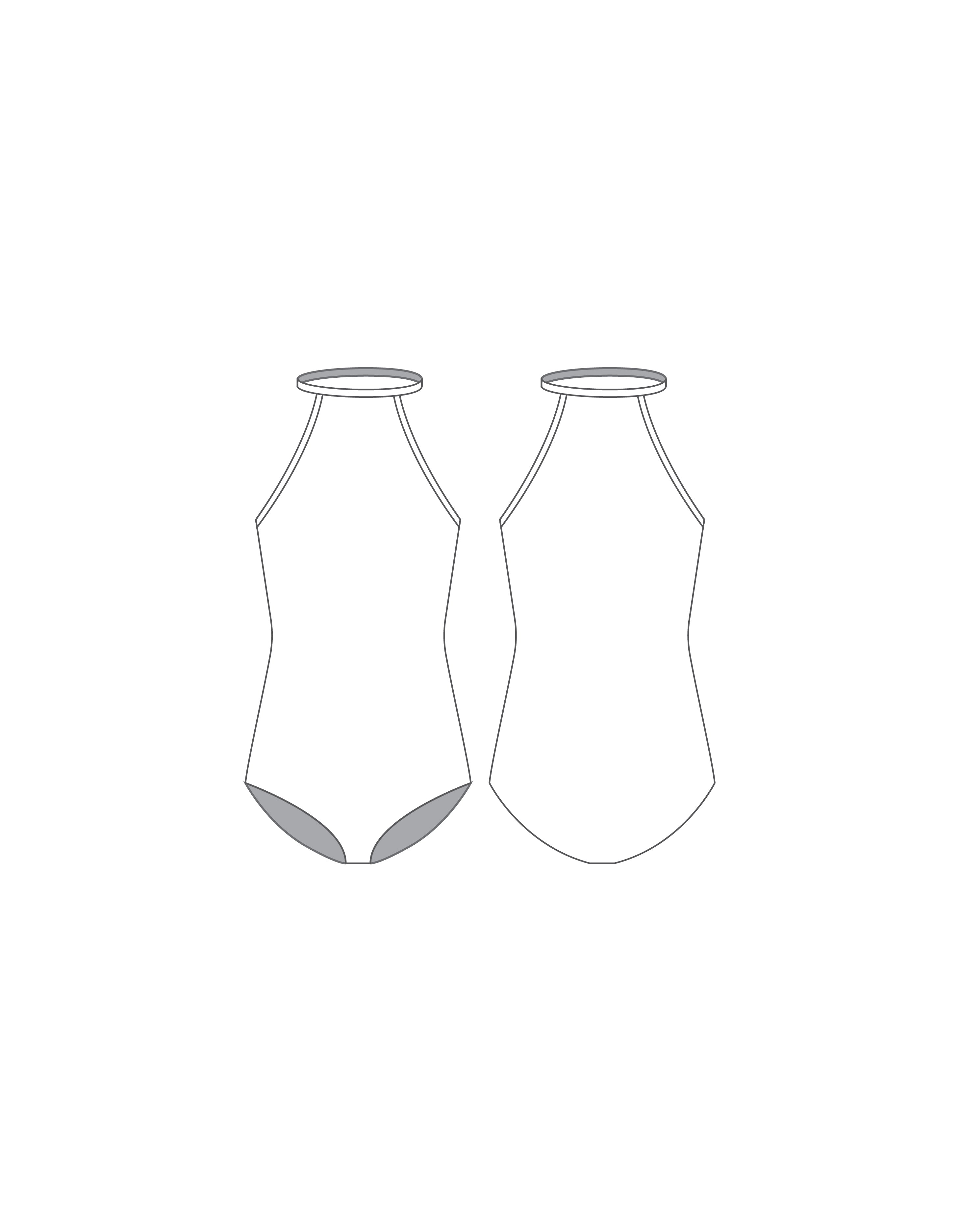 Custom Inked Halter Leotard Covered Back - Lycra