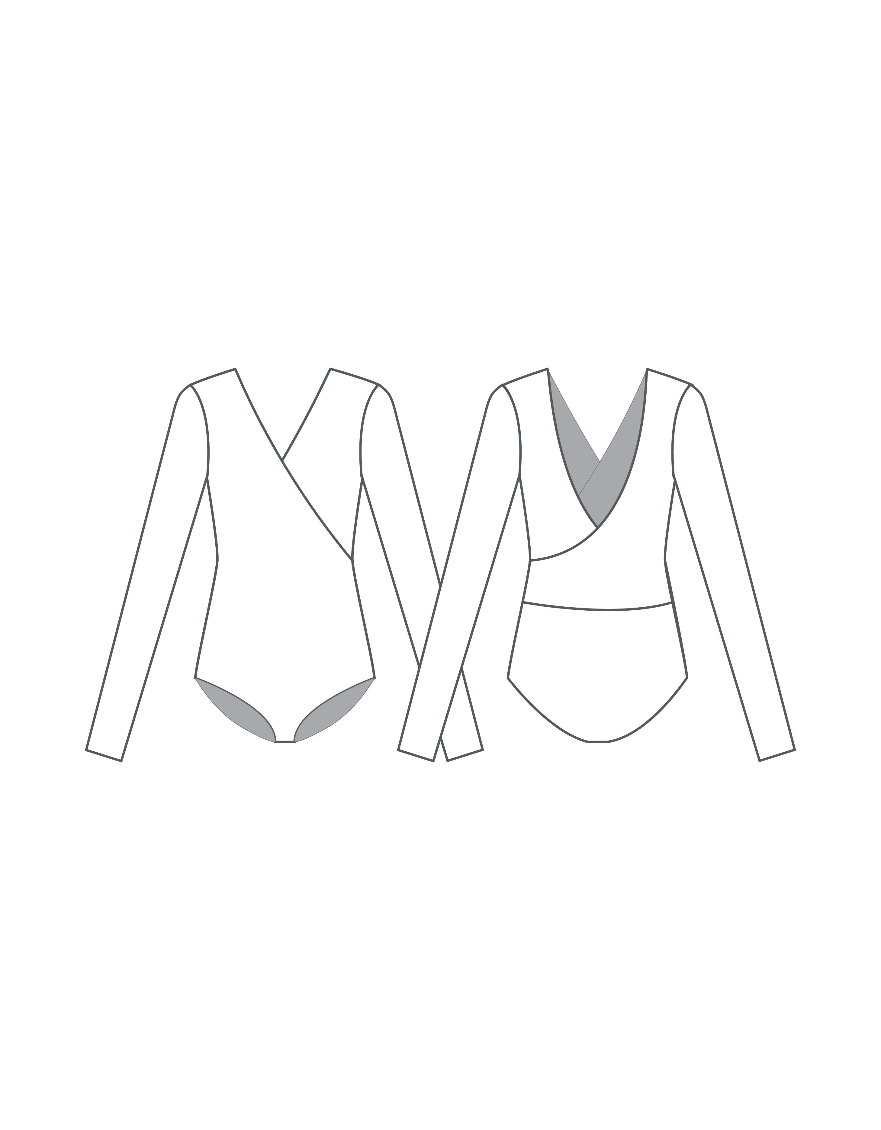 Custom Inked LS Crossover Leotard - Lycra