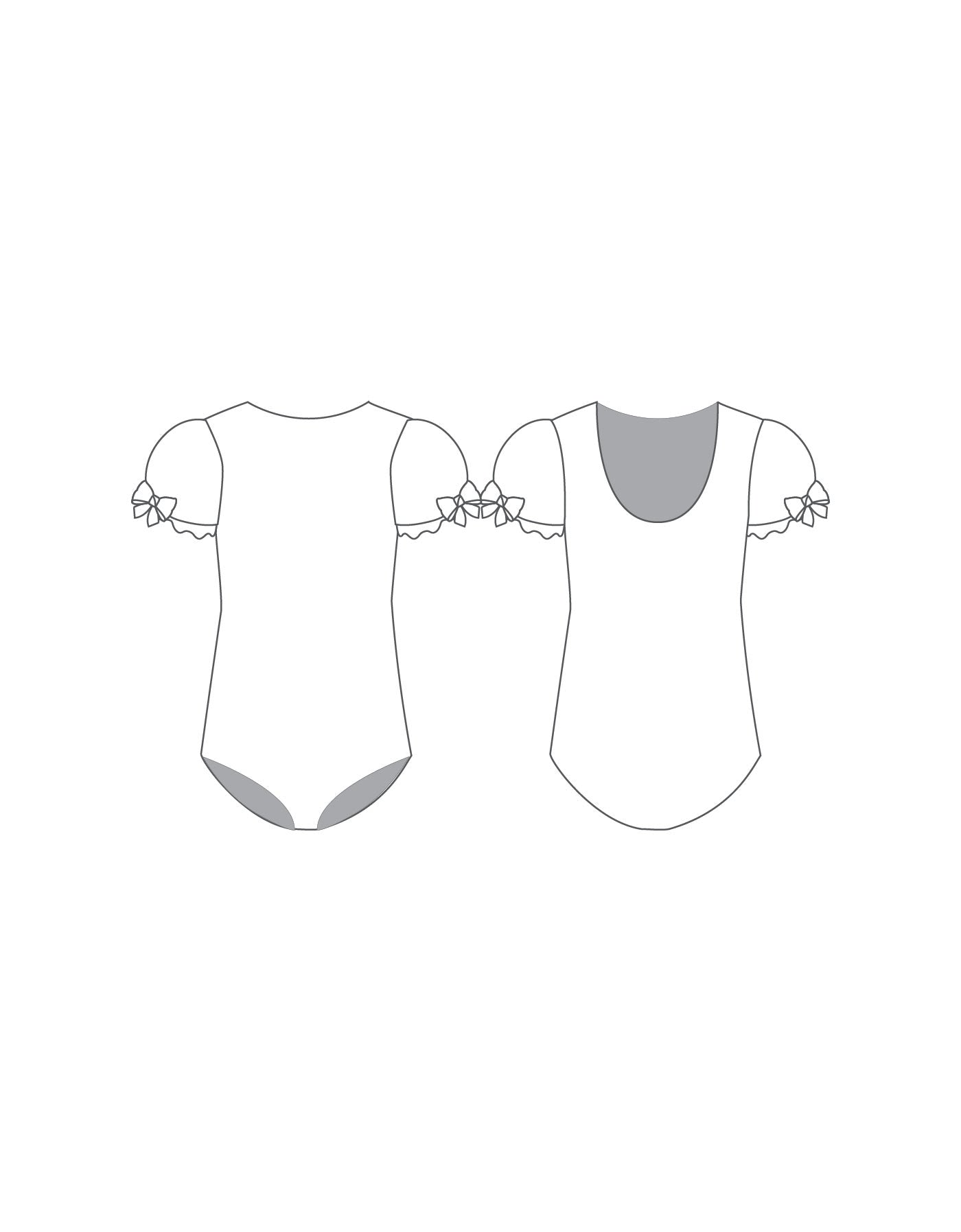 Custom Inked Puff Sleeve Leotard - Lycra