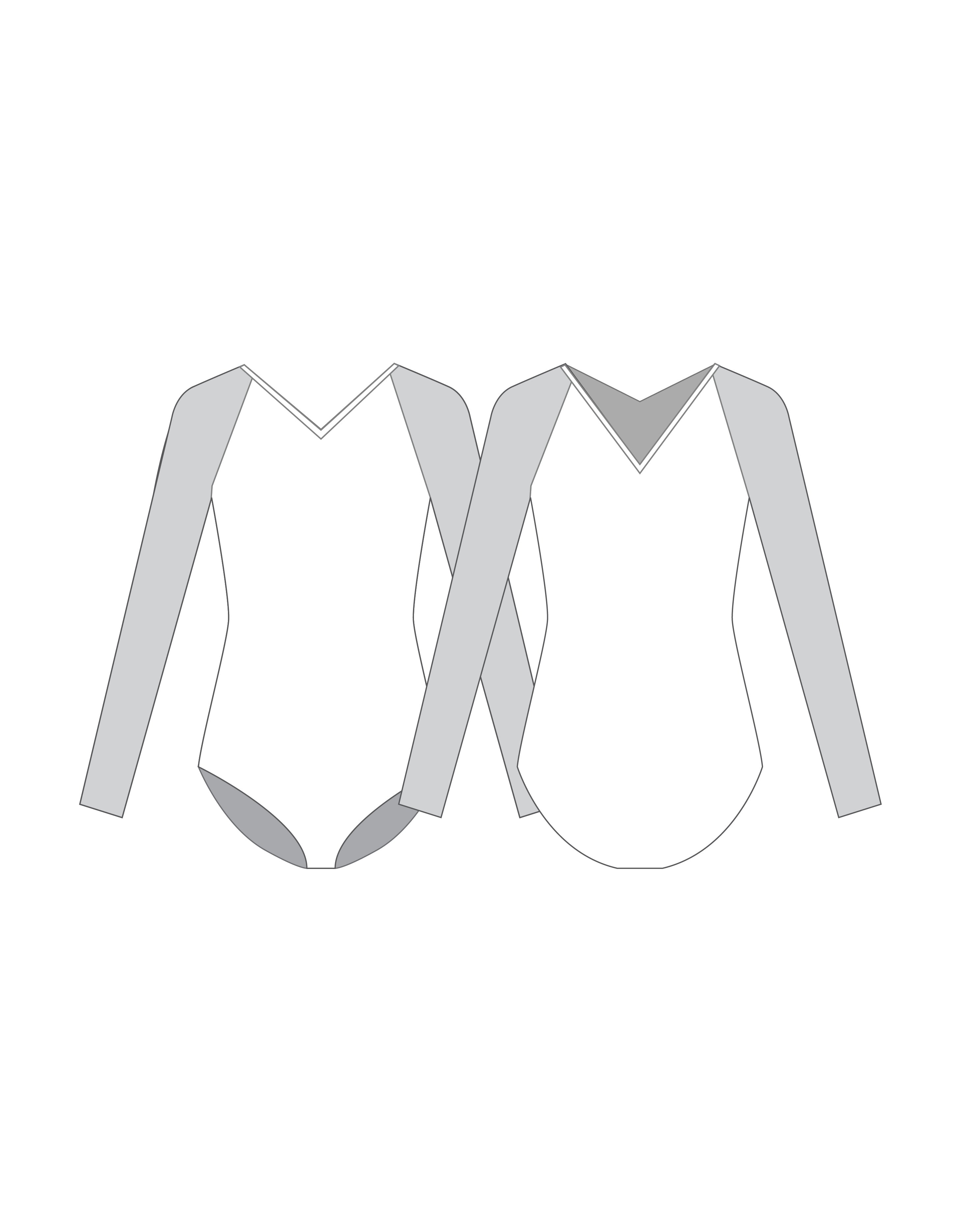 Custom Inked Raglan V Neck Leotard - Lycra