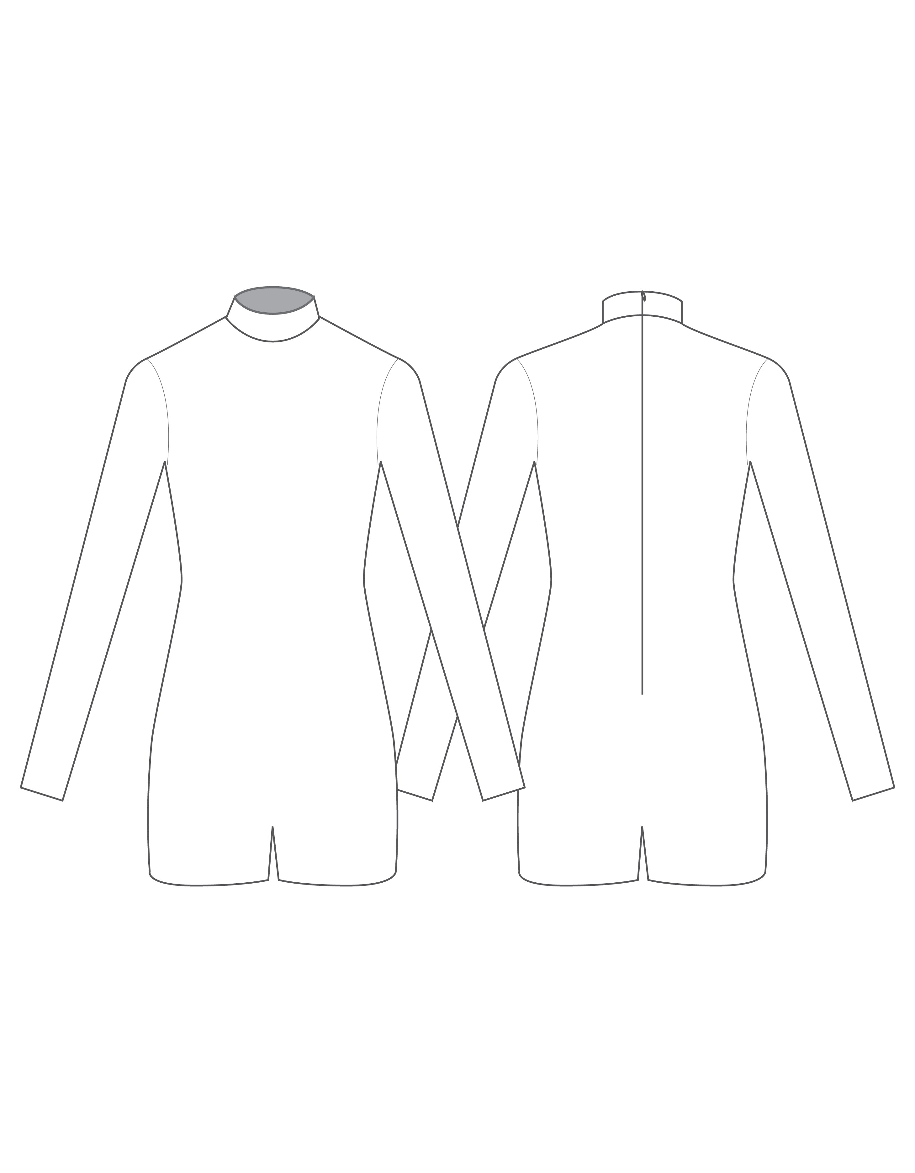 Custom Inked LS Tneck Zipper Back Biketard - Lycra