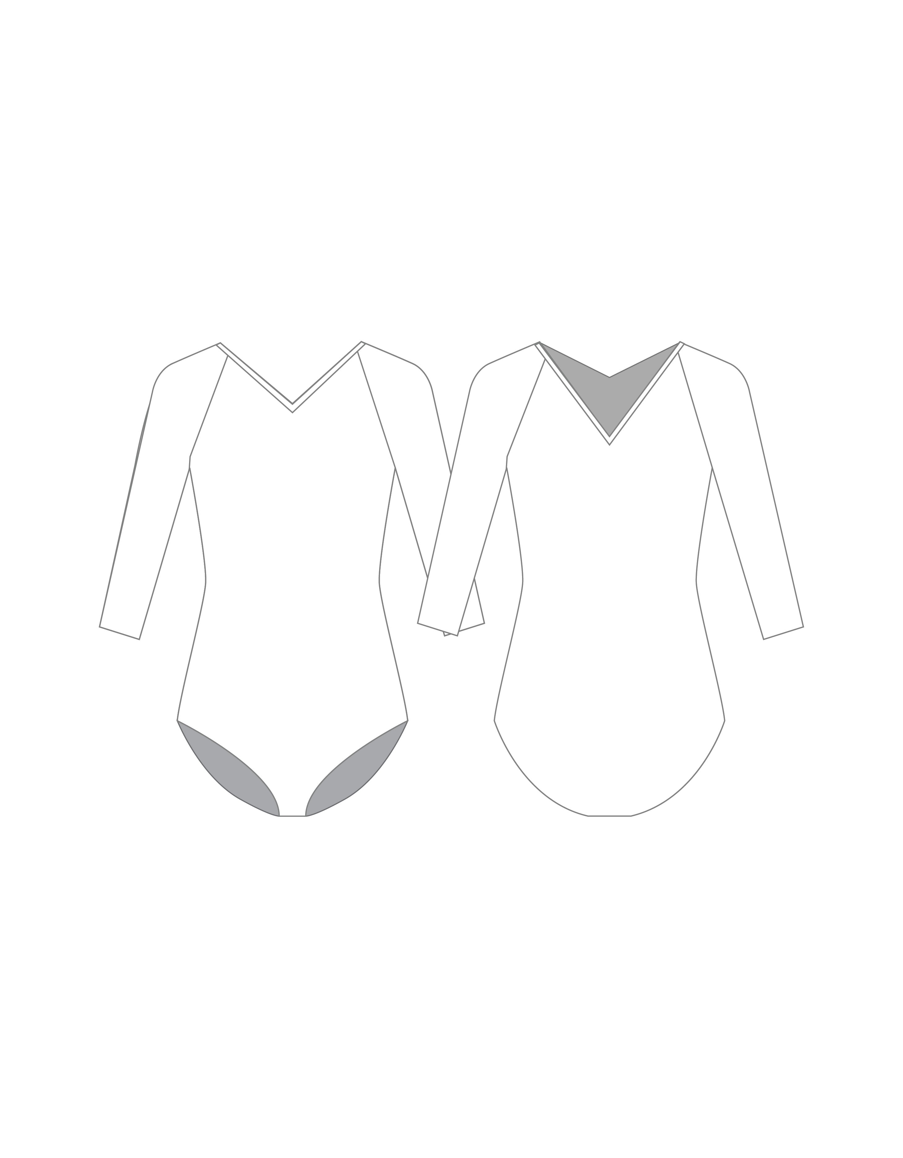 Custom Inked 3/4 Sleeve V Neck Raglan Leotard Gymnastics - Lycra