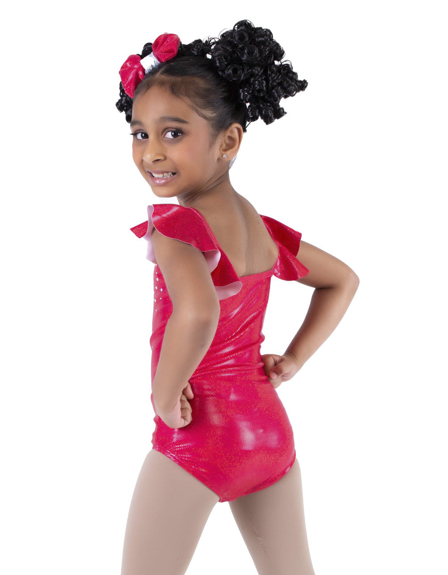 Custom Inked Camisole Flutter Sleeve Biketard - Hologram