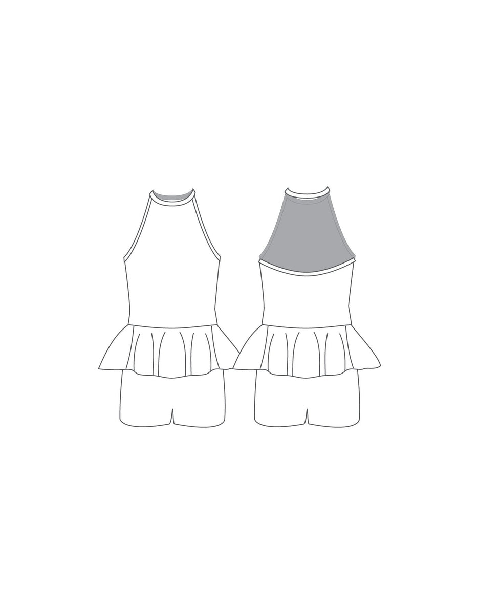Scribble Halter Biketard