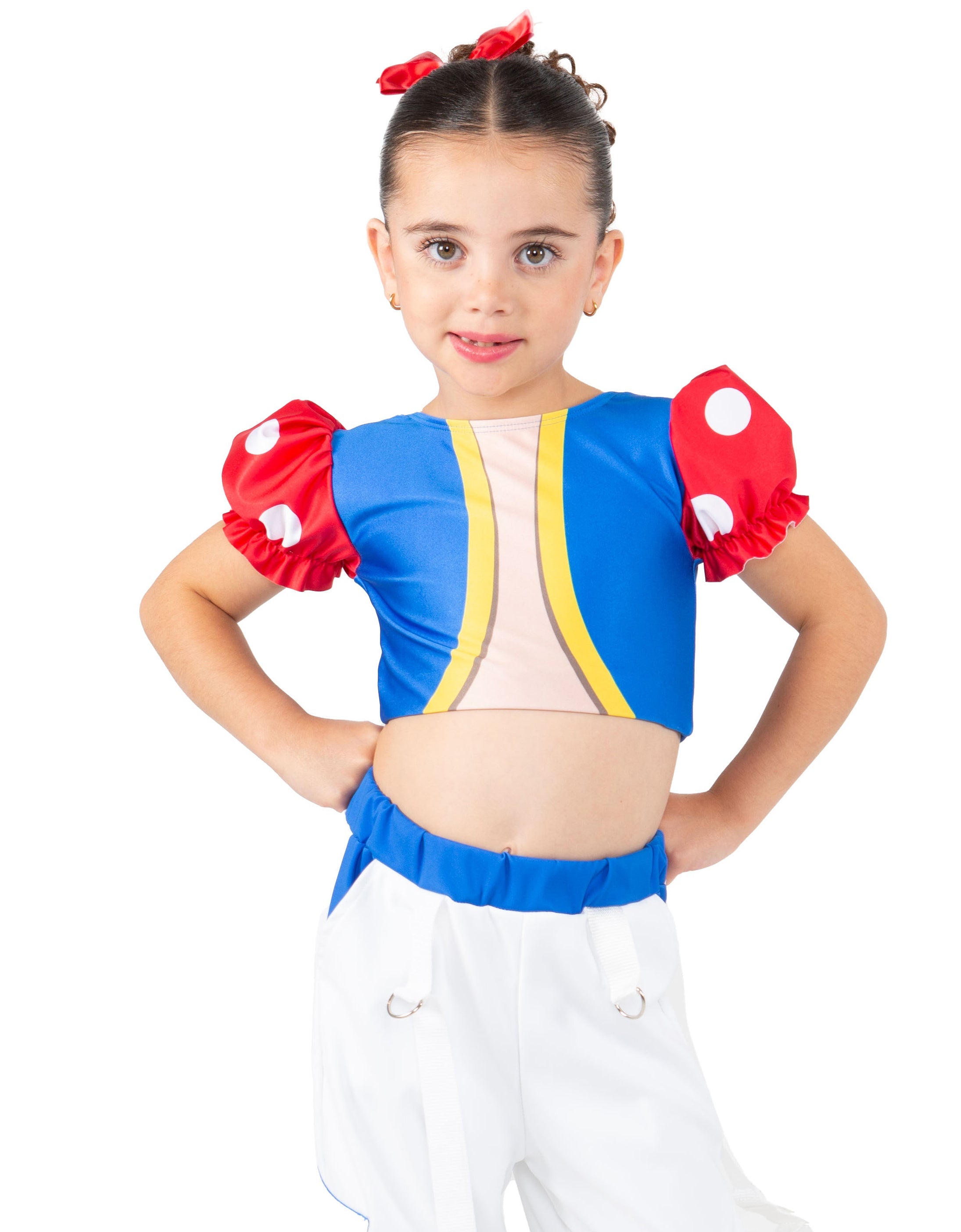 Toad Vest Puff Sleeve Crop Top