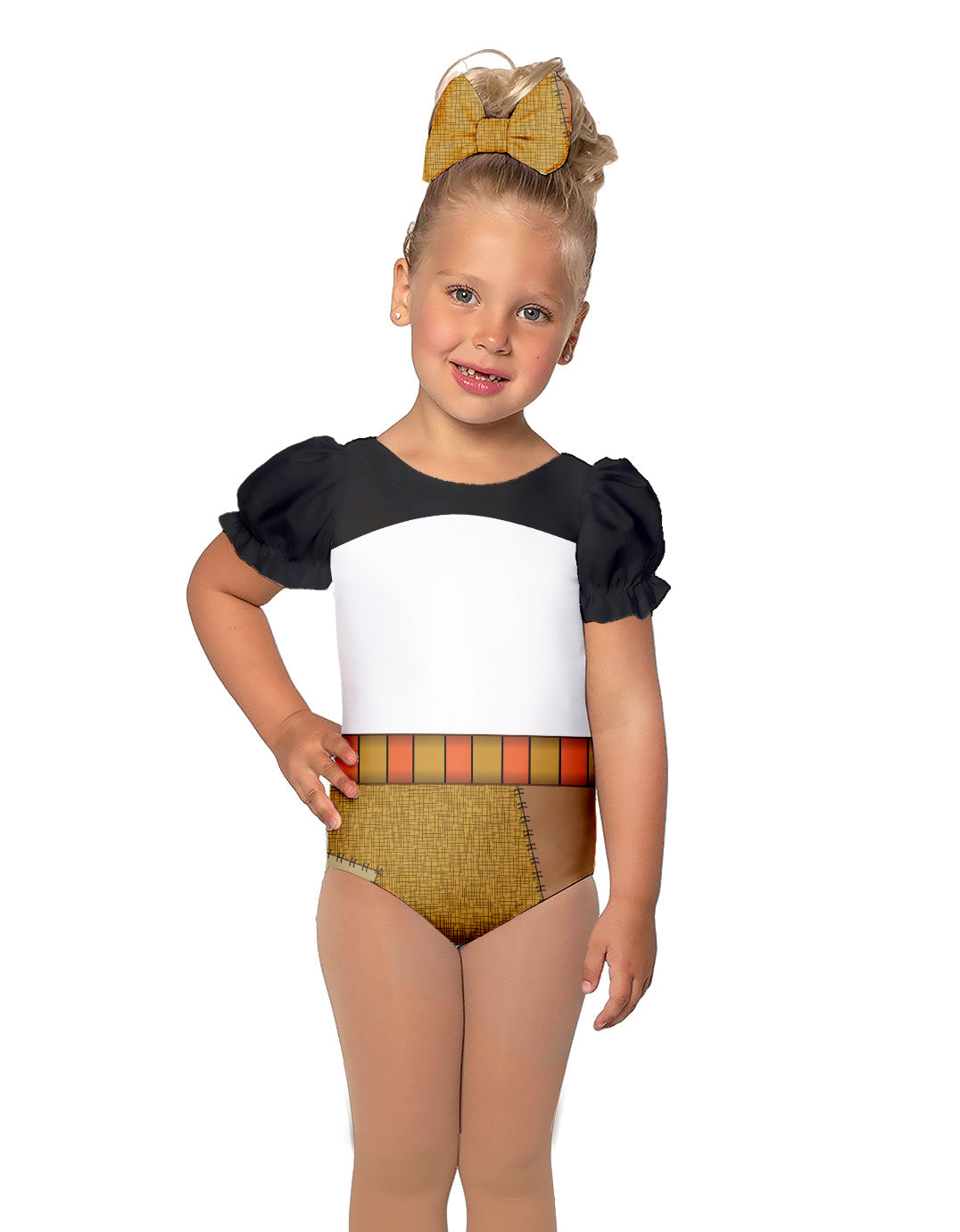 Karate Animals - Panda - Kung Fu Panda Puff Sleeve Leotard