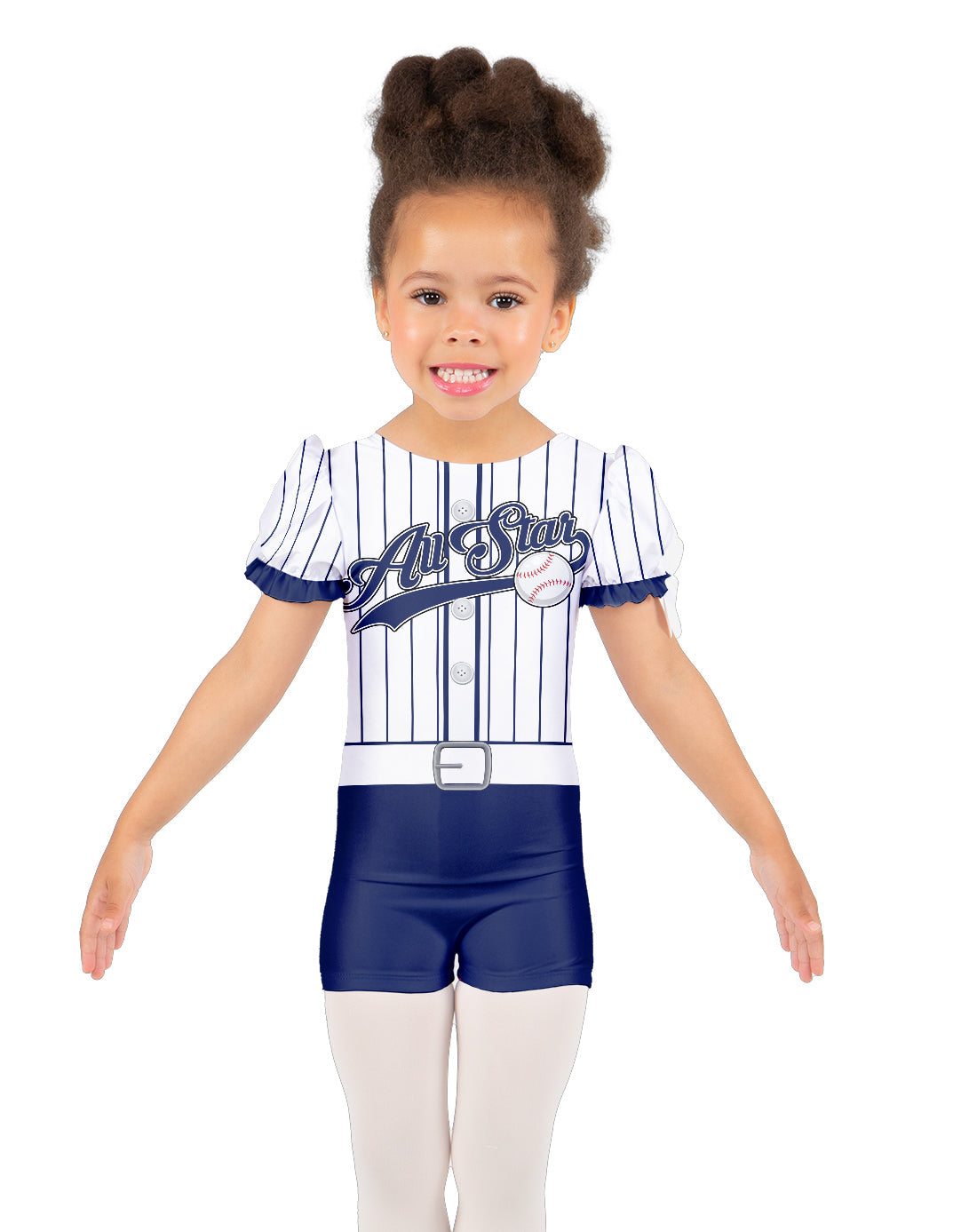 All Stars Baseball Puff Sleeve Biketard