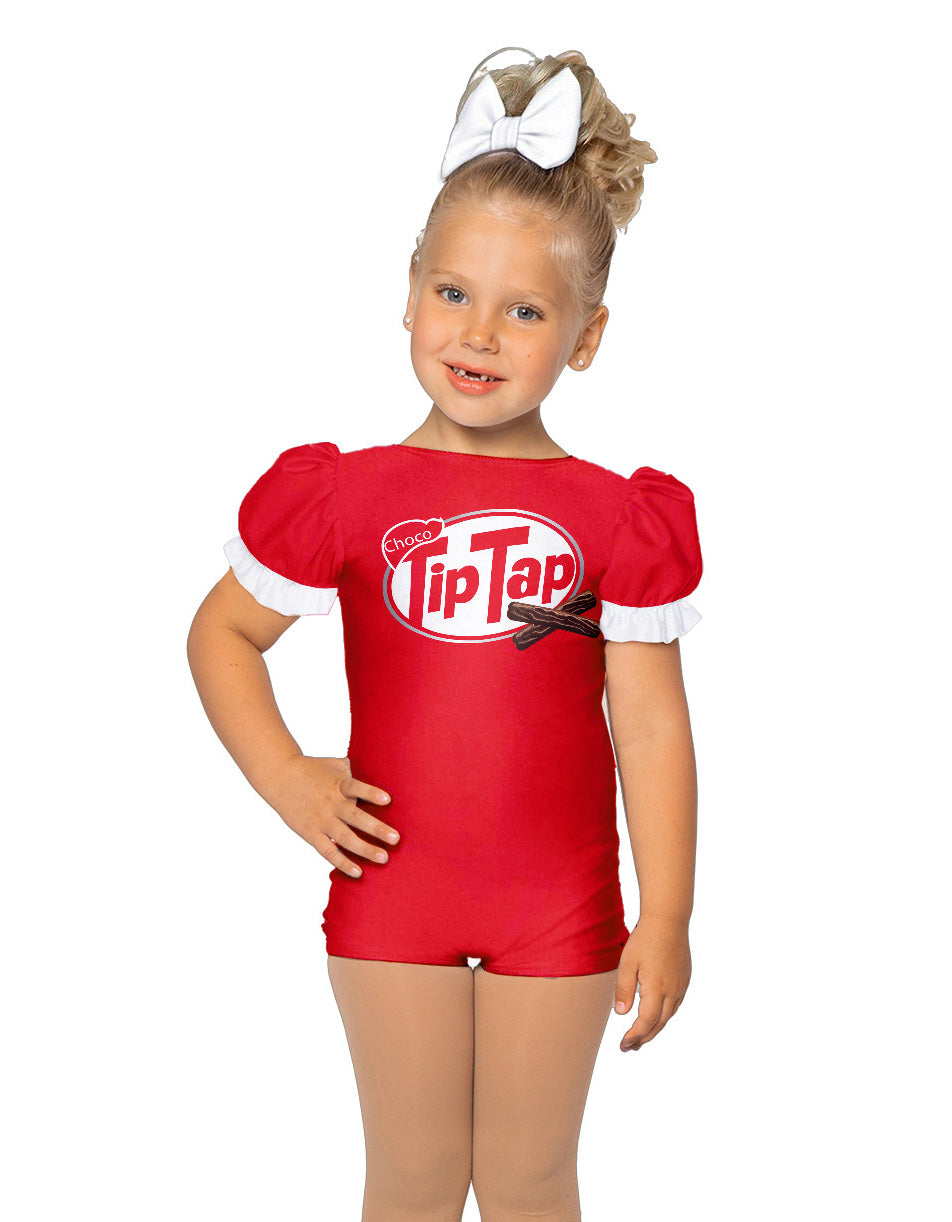 Tip Tap Puff Sleeve Biketard