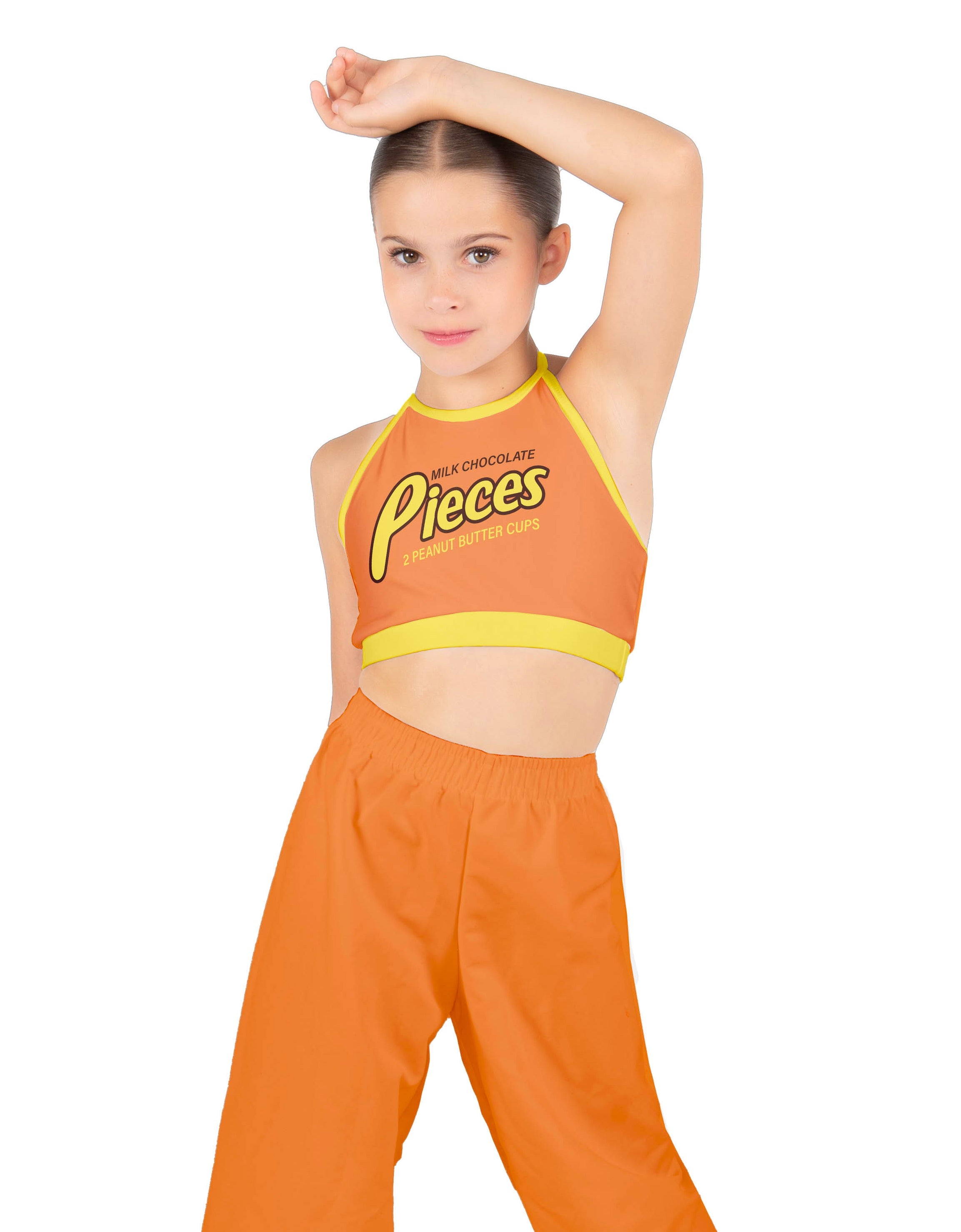 Pieces Chocolate Halter Binding Crop Top