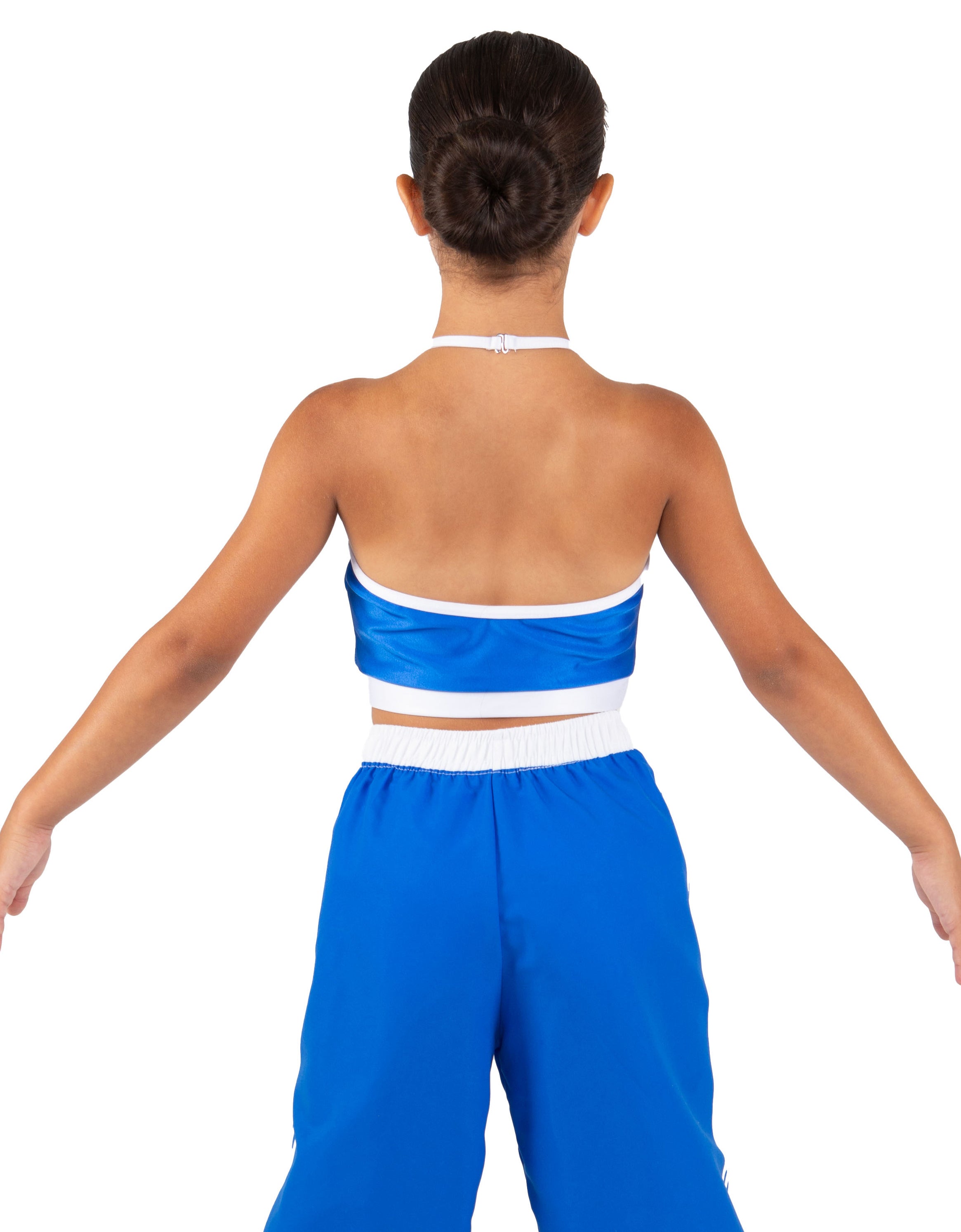 Munch Chocolate Halter Binding Crop Top