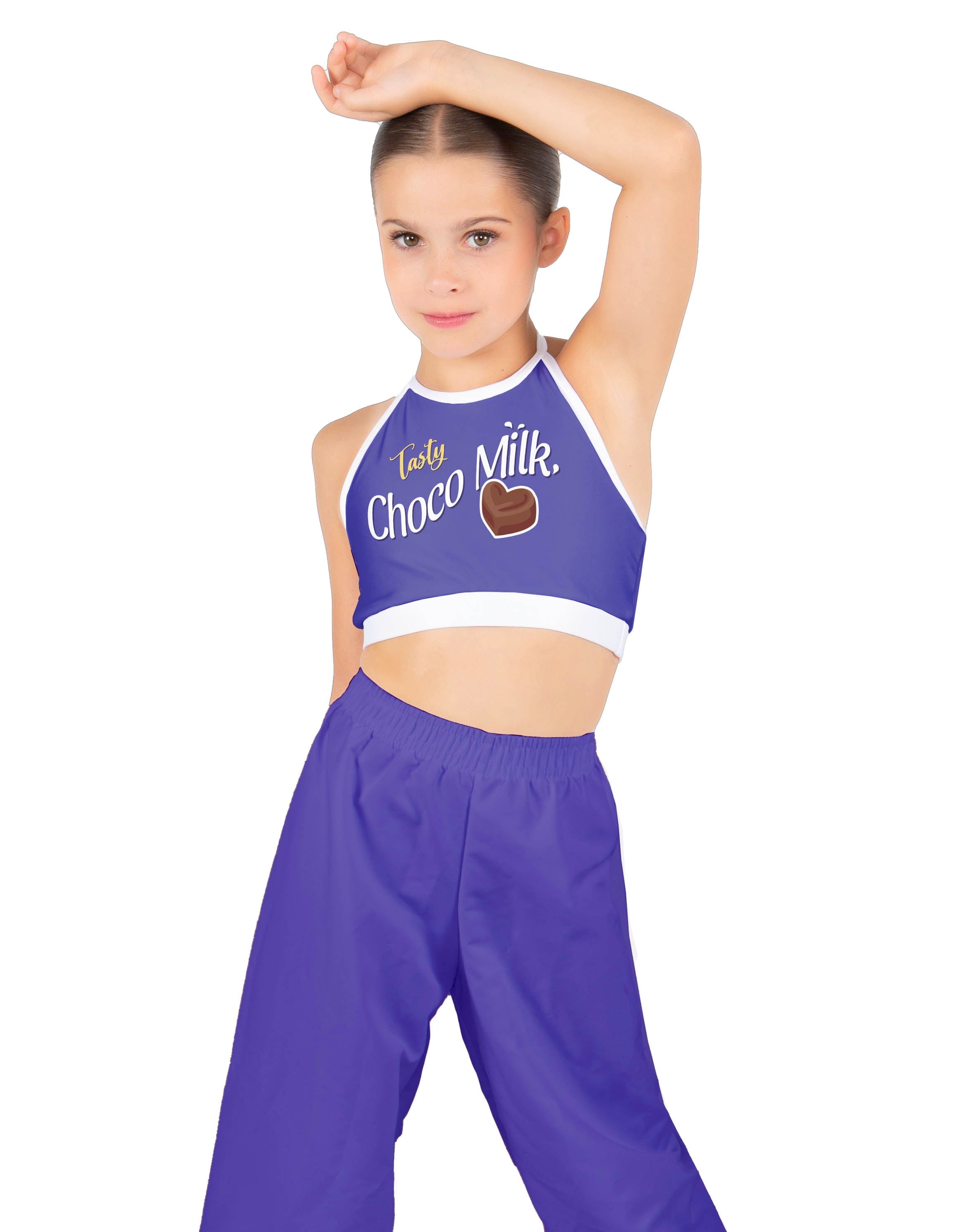 Choco Milk Halter Binding Crop Top