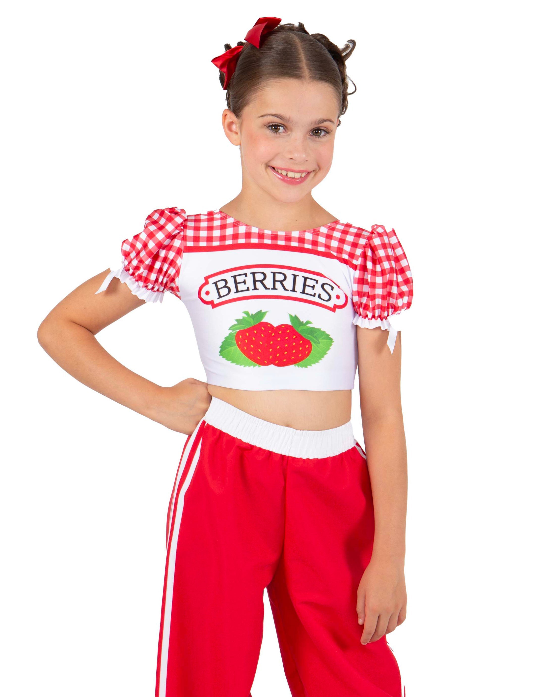 Berry Jam Puff Sleeve Crop Top