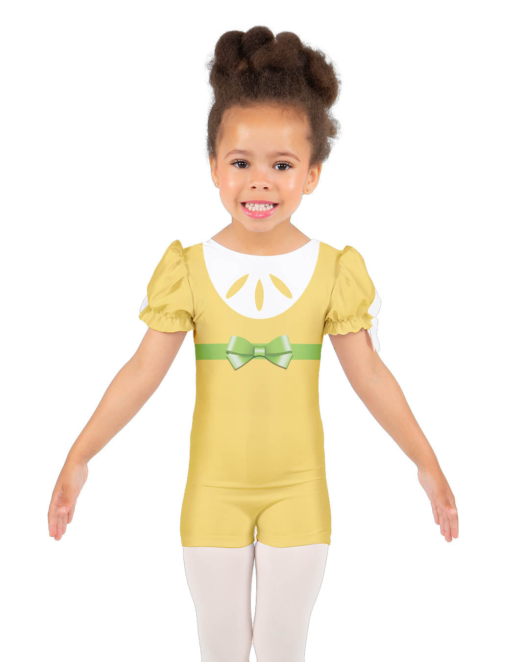 Lemon Gal Puff Sleeve Biketard