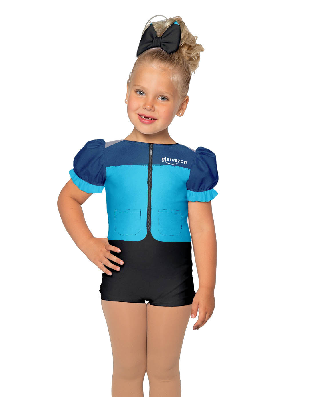 Glamazon Deliveries Puff Sleeve Biketard