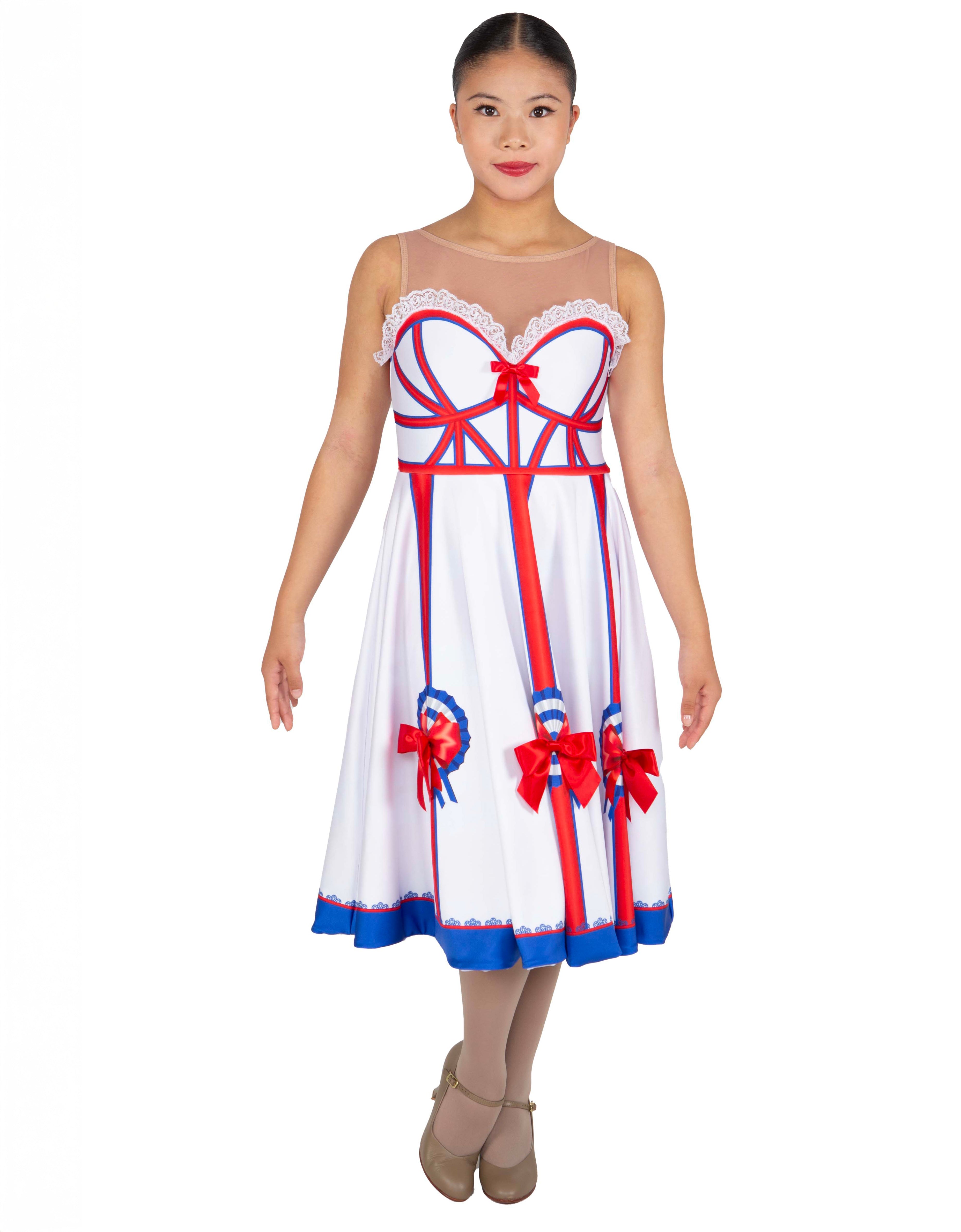 Can Can Can Mesh Sweetheart Dress with Double Layer Character Skirt