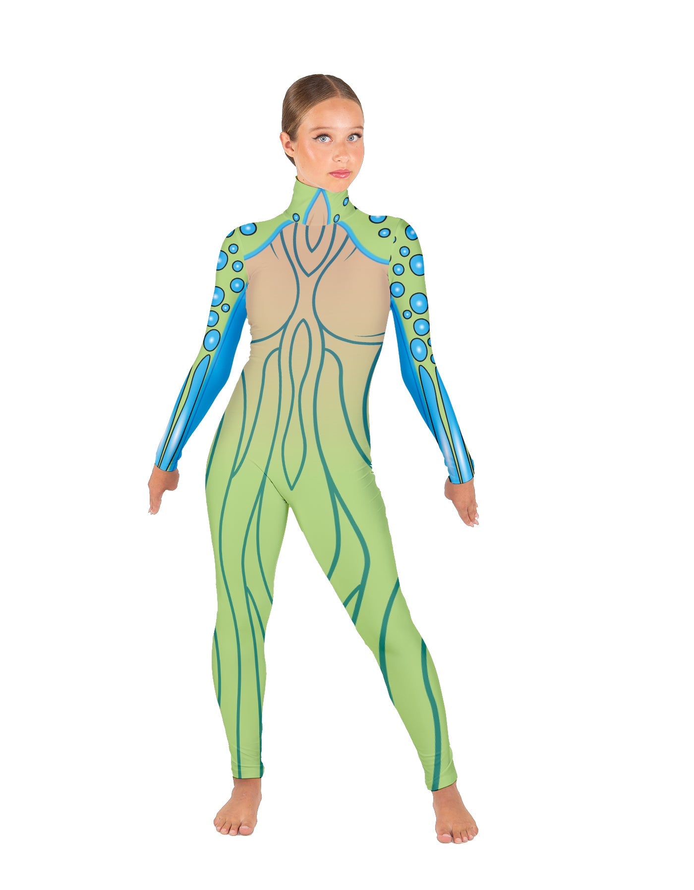 Sea Creature LS Tneck Zipper Back Unitard