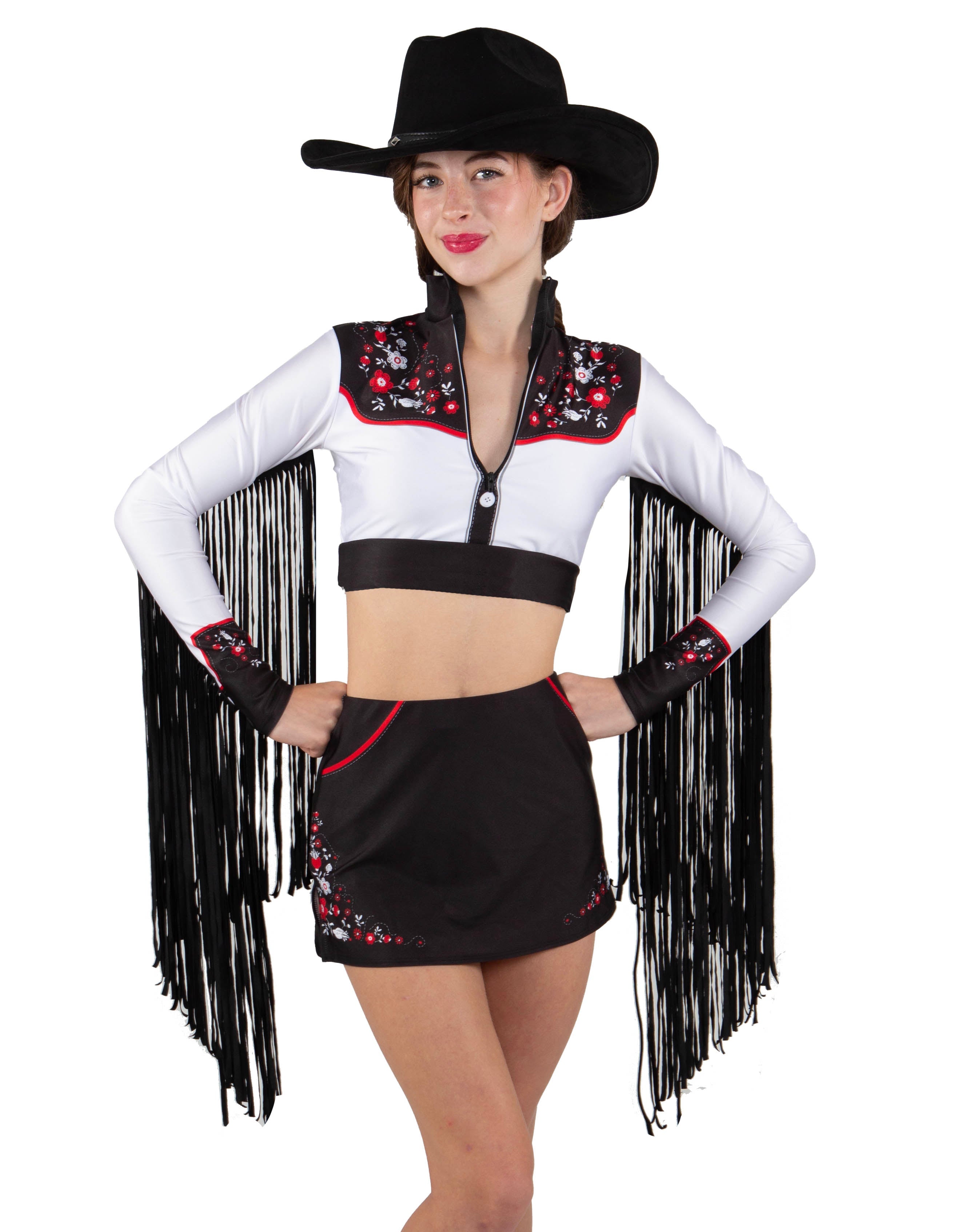 Nashville LS Tneck Zipper Front Crop Top