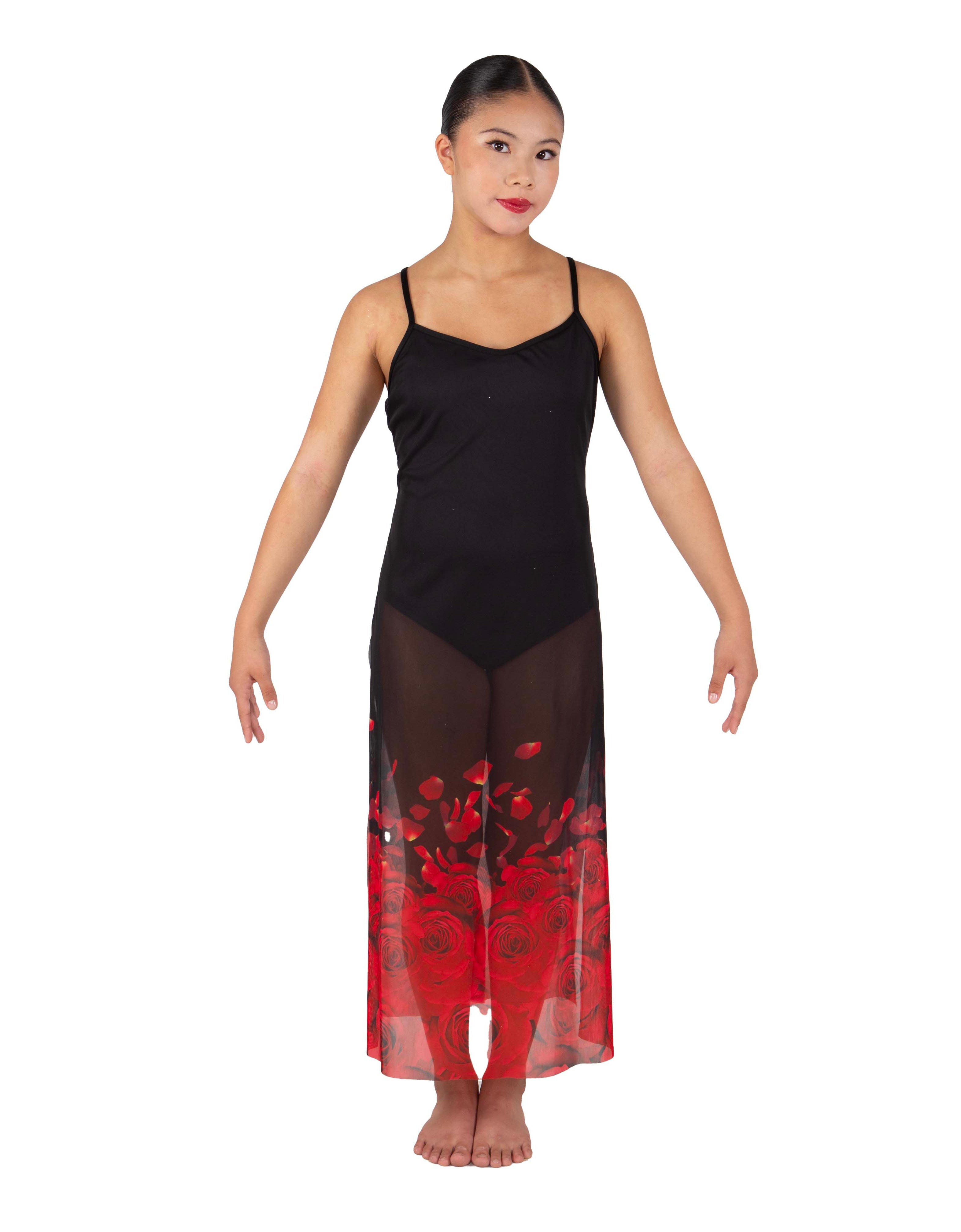 Je Taime Long Chiffon Panel Dress