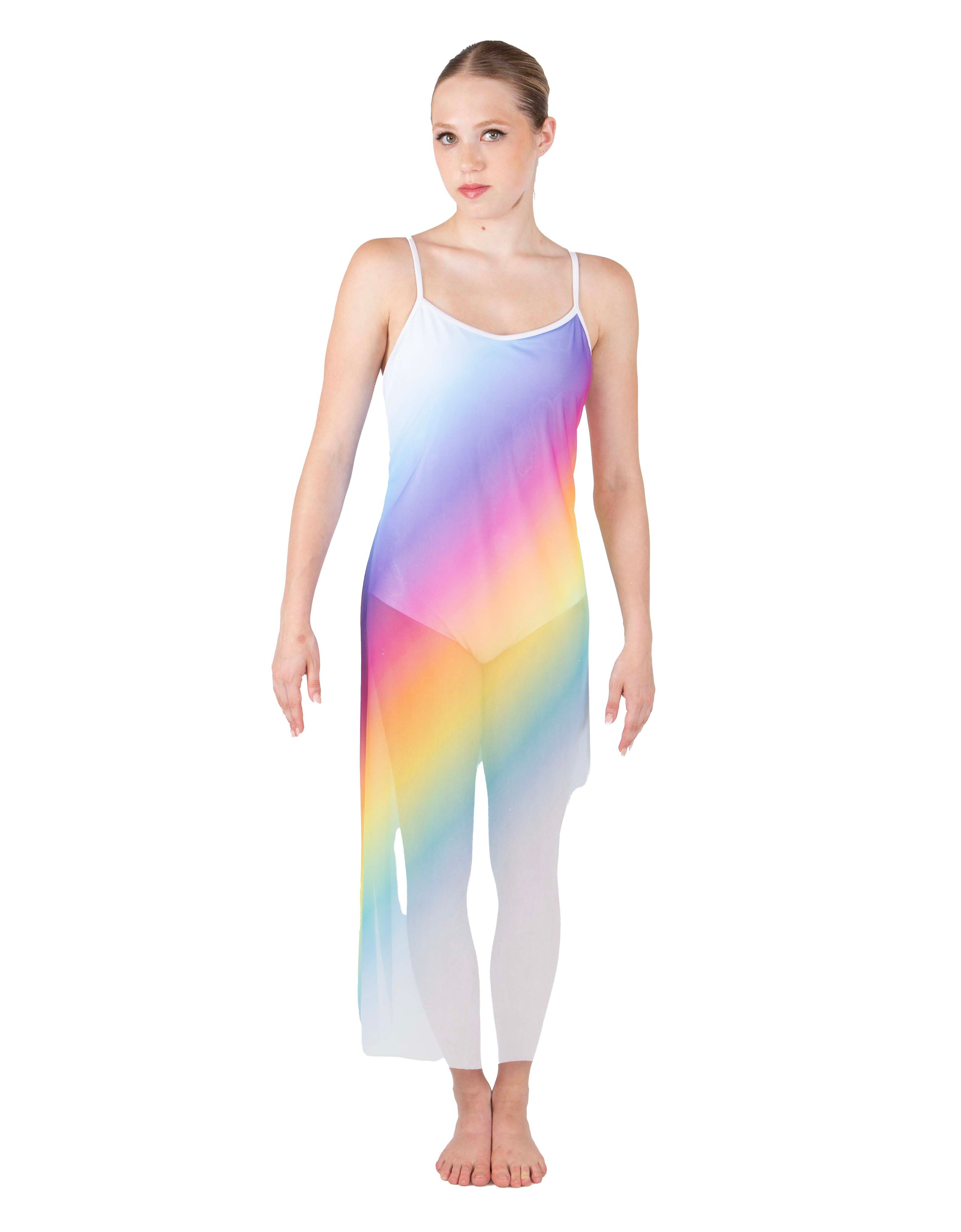 Rainbow Connection Long Chiffon Panel Dress