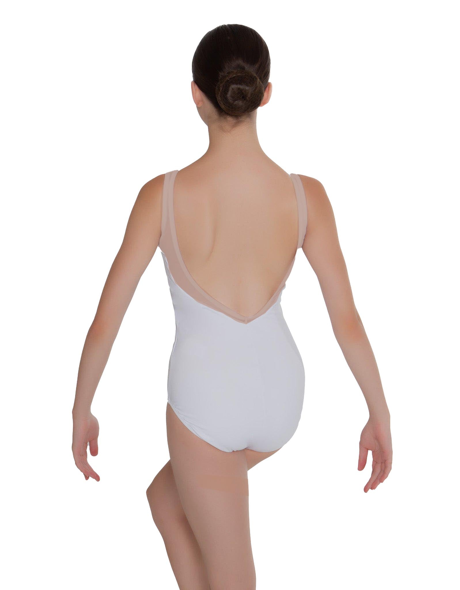 Solid Lycra Mesh Sweetheart Leotard