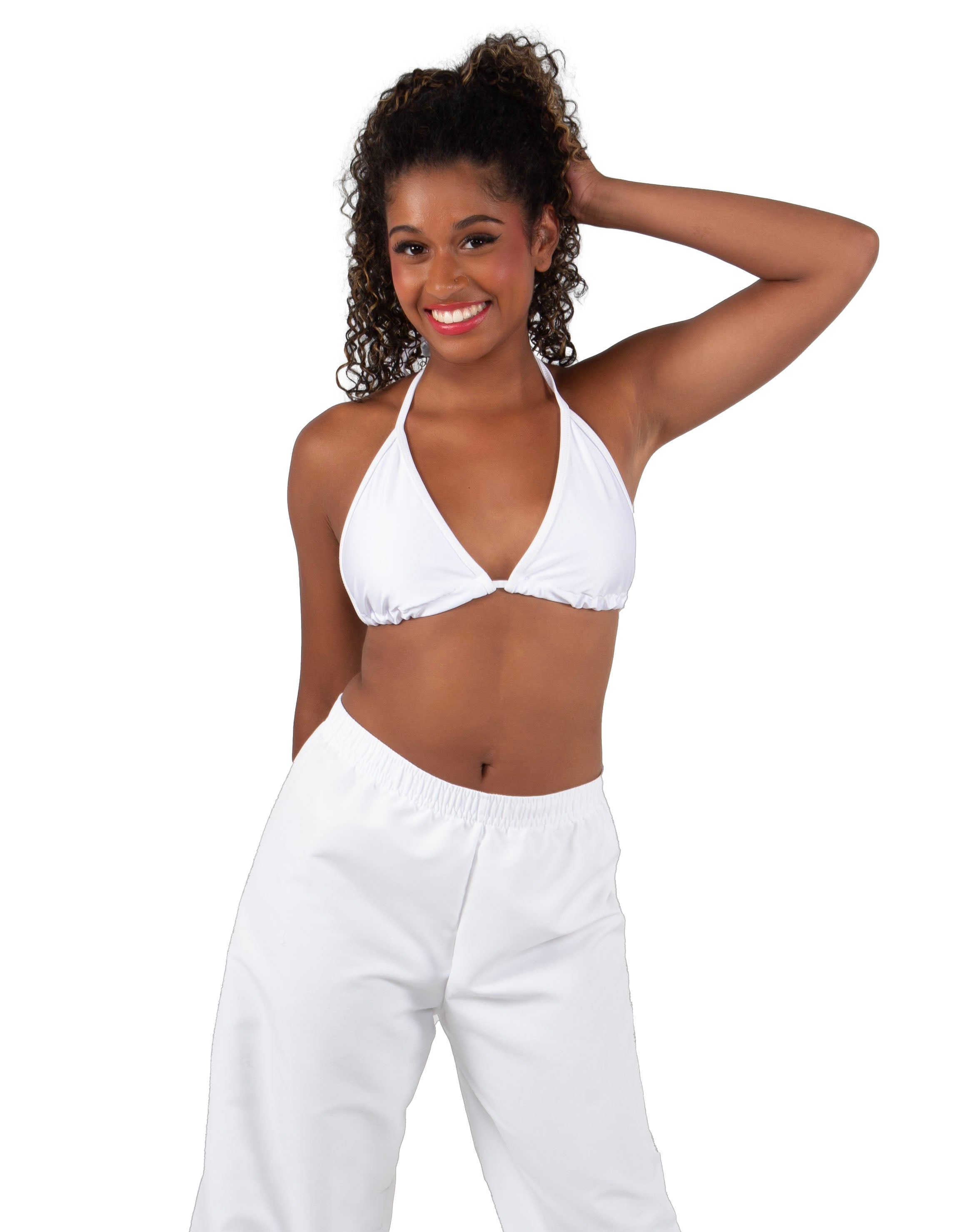 Solid Lycra String Bikini Bra