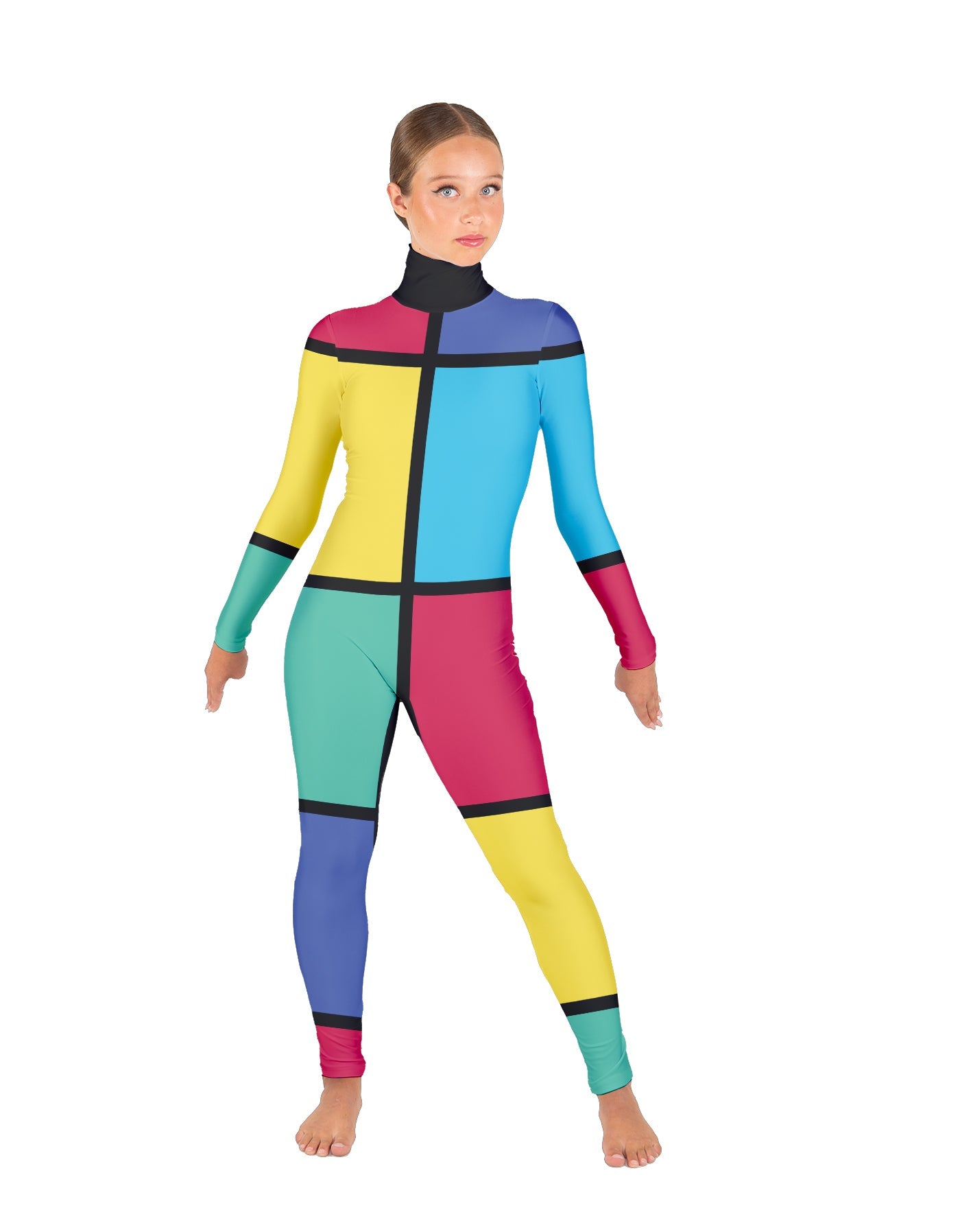 Beatles MOD LS Tneck Zipper Back Unitard