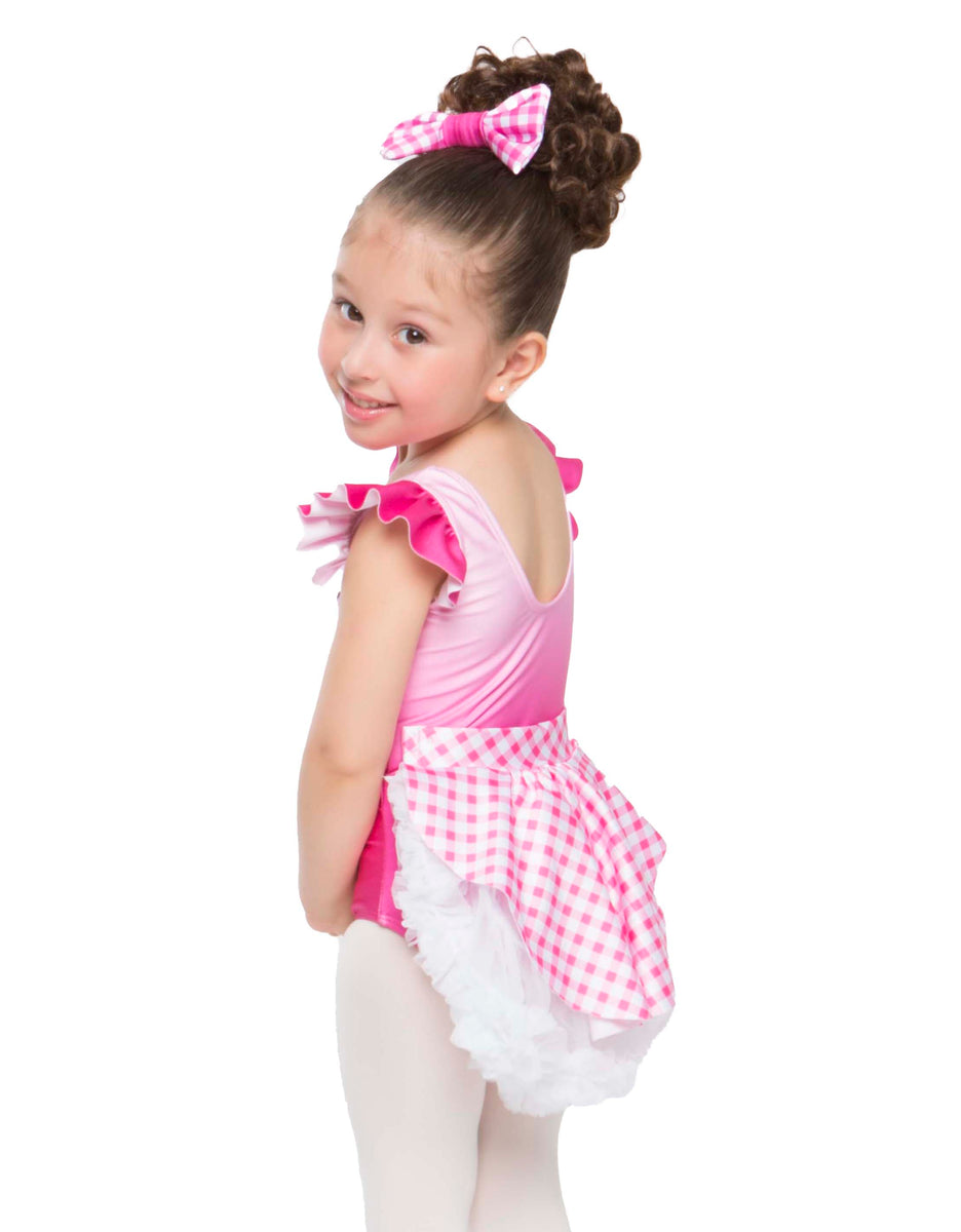 Ballet Bunnies Rainbow Gingham Pettibustle with Top Skirt