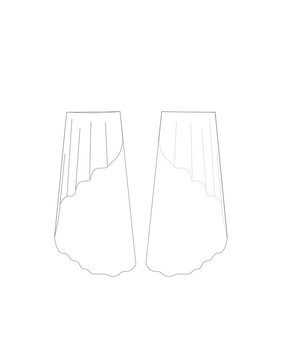 Custom Long Asymetrical Skirt - Chiffon main image 0