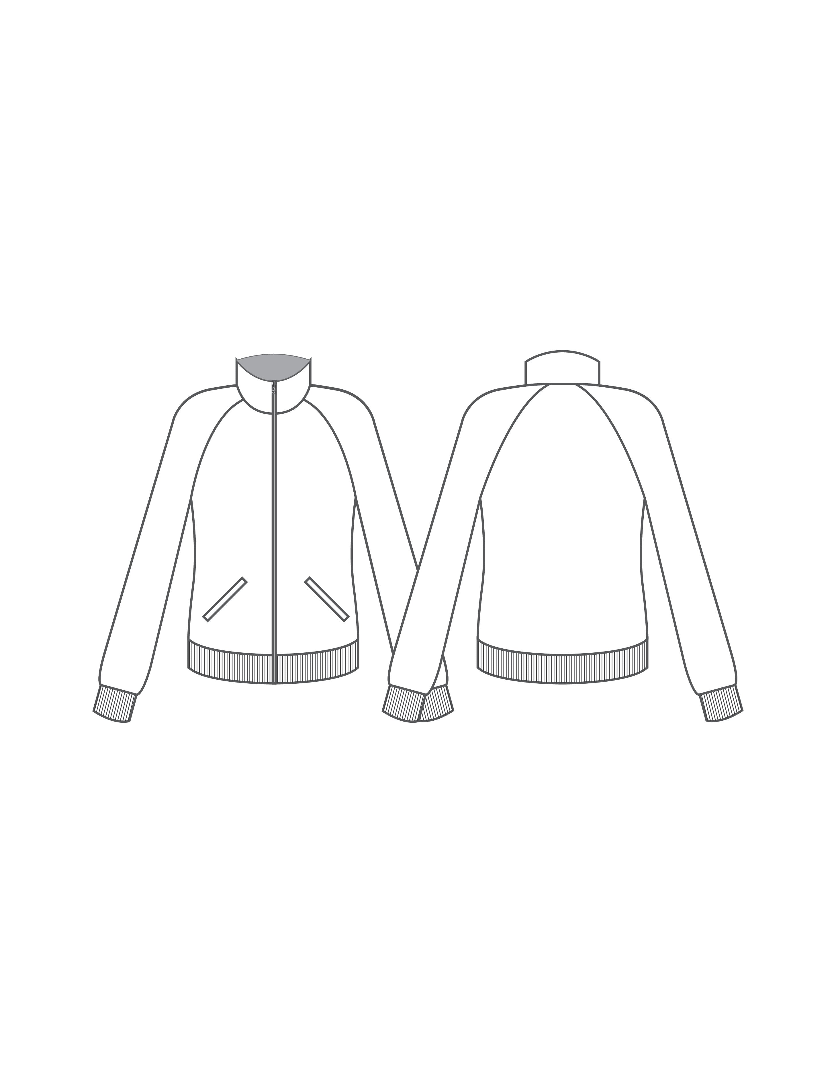 Custom Inked Jockey Jacket with Pocket and Collar - Pique