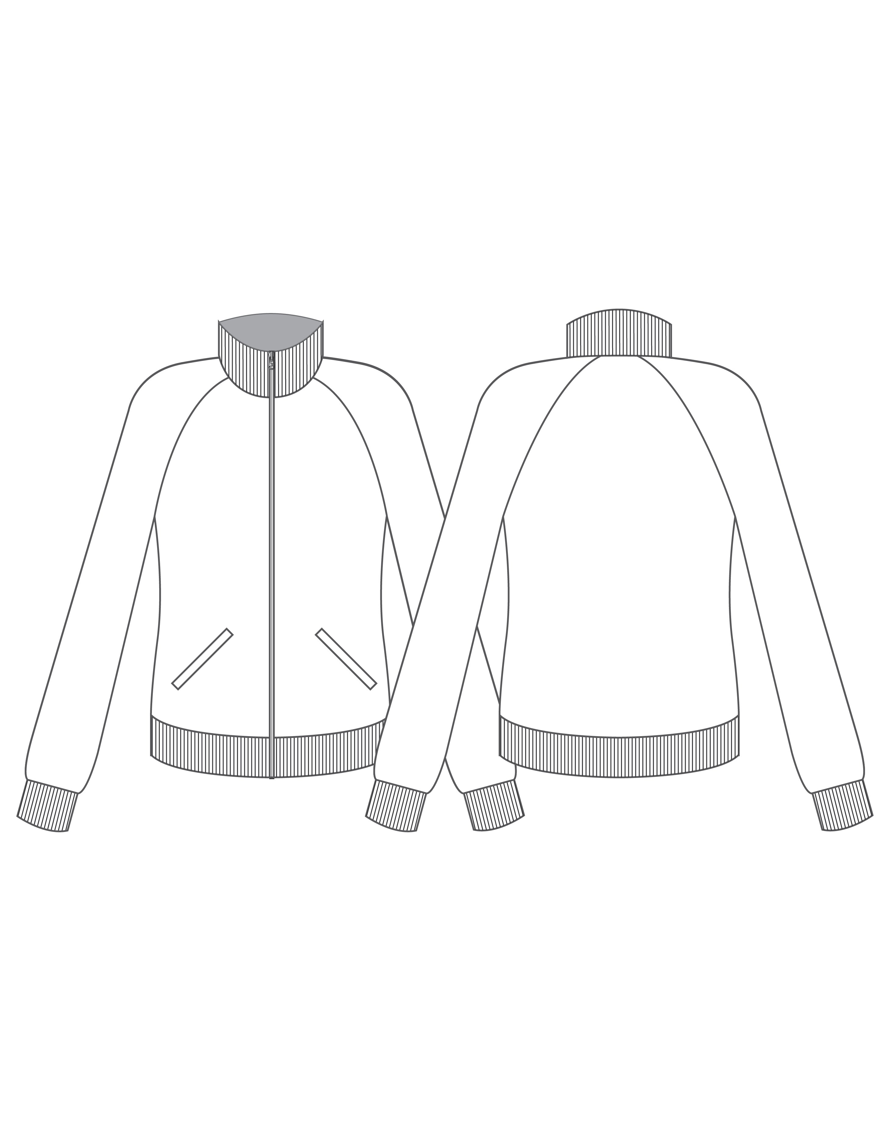 Custom Inked Jockey Jacket with Pocket High Collar - Pique
