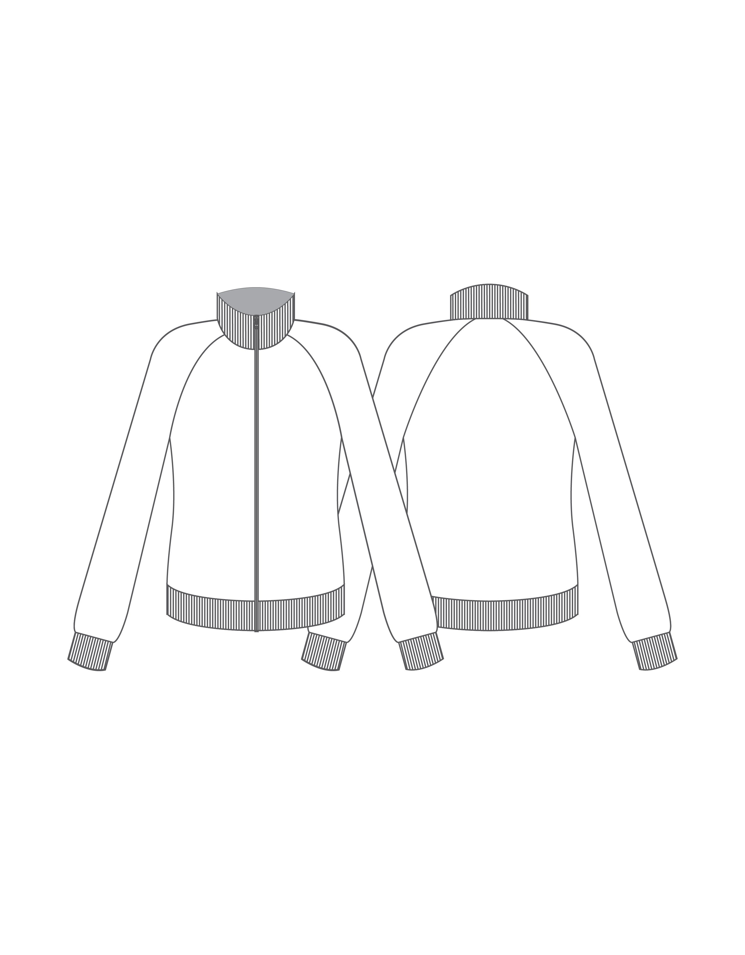 Custom Inked High Collar Jockey Jacket No Pocket - Pique