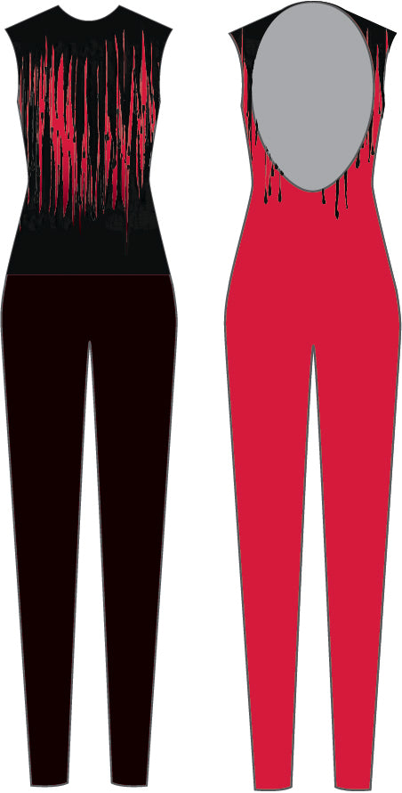 Custom Central Lee Wicked Sleeveless Open Back Unitard