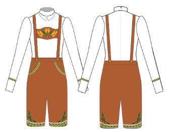 Yodel LS Puff TNeck Zipper Back Nicker Biketard with Loose Short and Side Slit