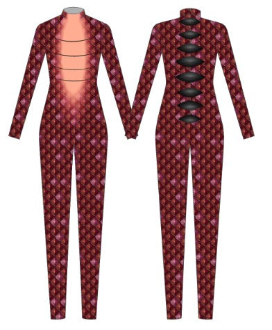 LS TNeck Zipper Back Leotard main image 0