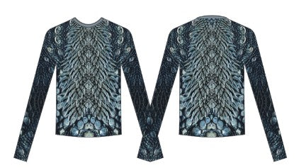 Reptilian LS Zip Back Unitard LS Boys Shirt