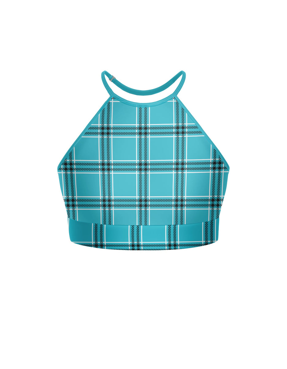 Pieces Chocolate Halter Binding Crop Top