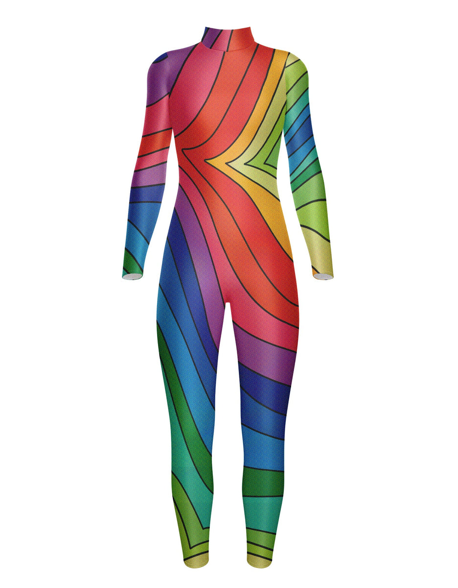 Custom Haunted Hotel LS Tneck Zipper Back Unitard main image 1