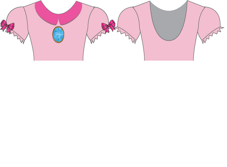 Gamers Princess Peach Puff Sleeve Crop Top