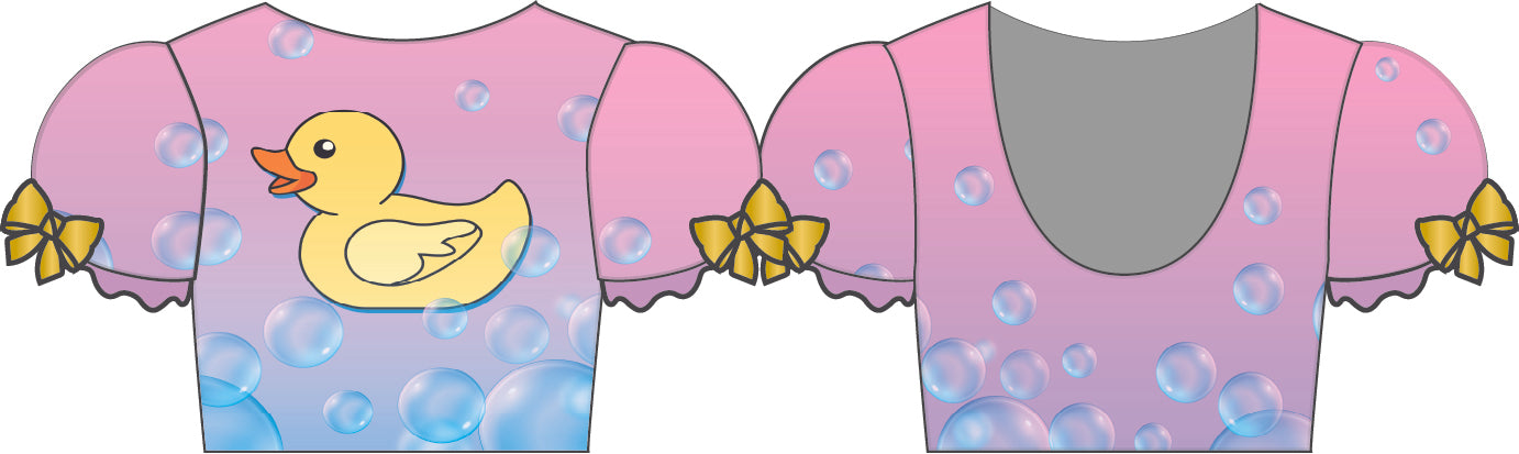 Rubber Ducky Puff Sleeve Crop Top