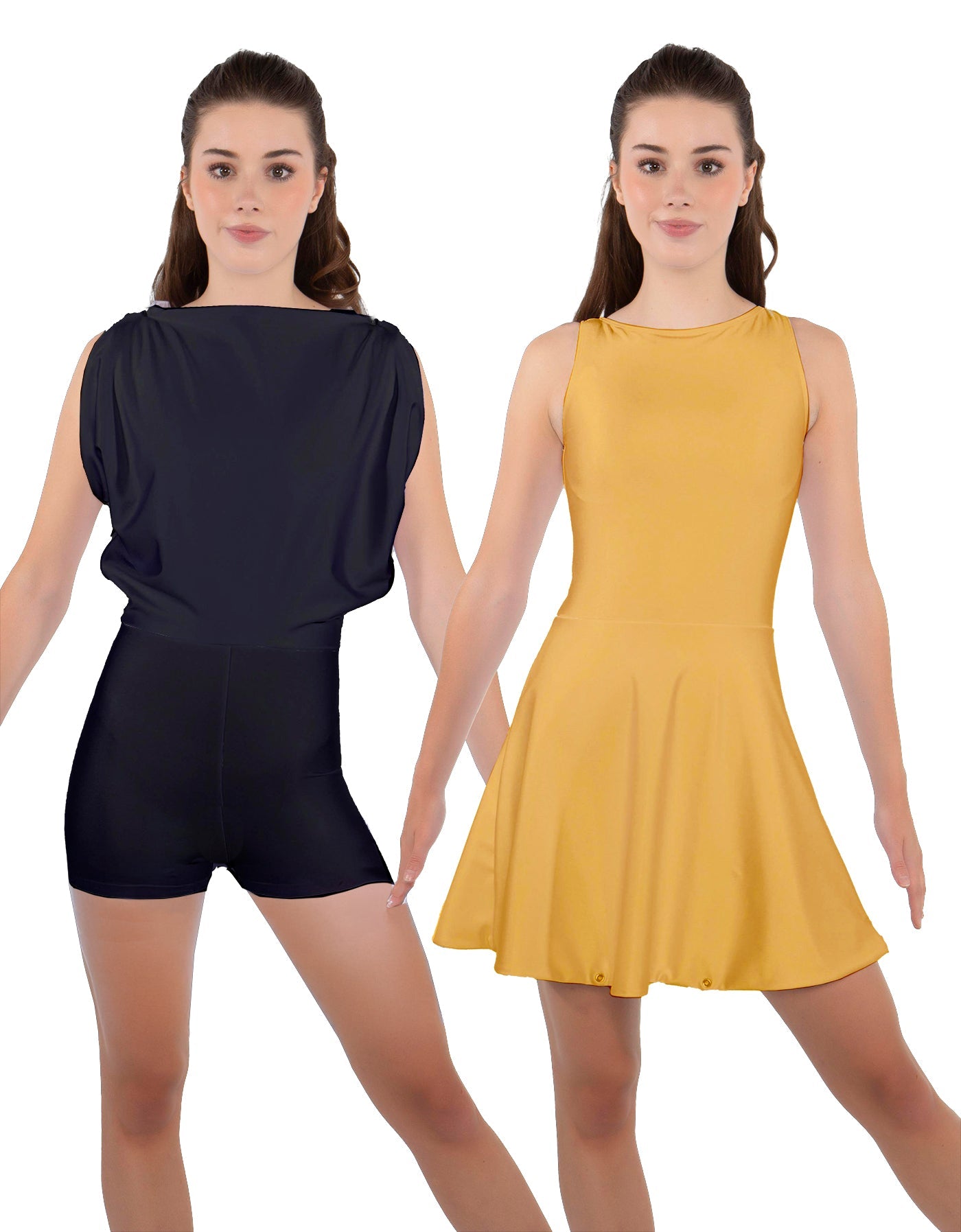 Solid Lycra Convertible Tank Dress