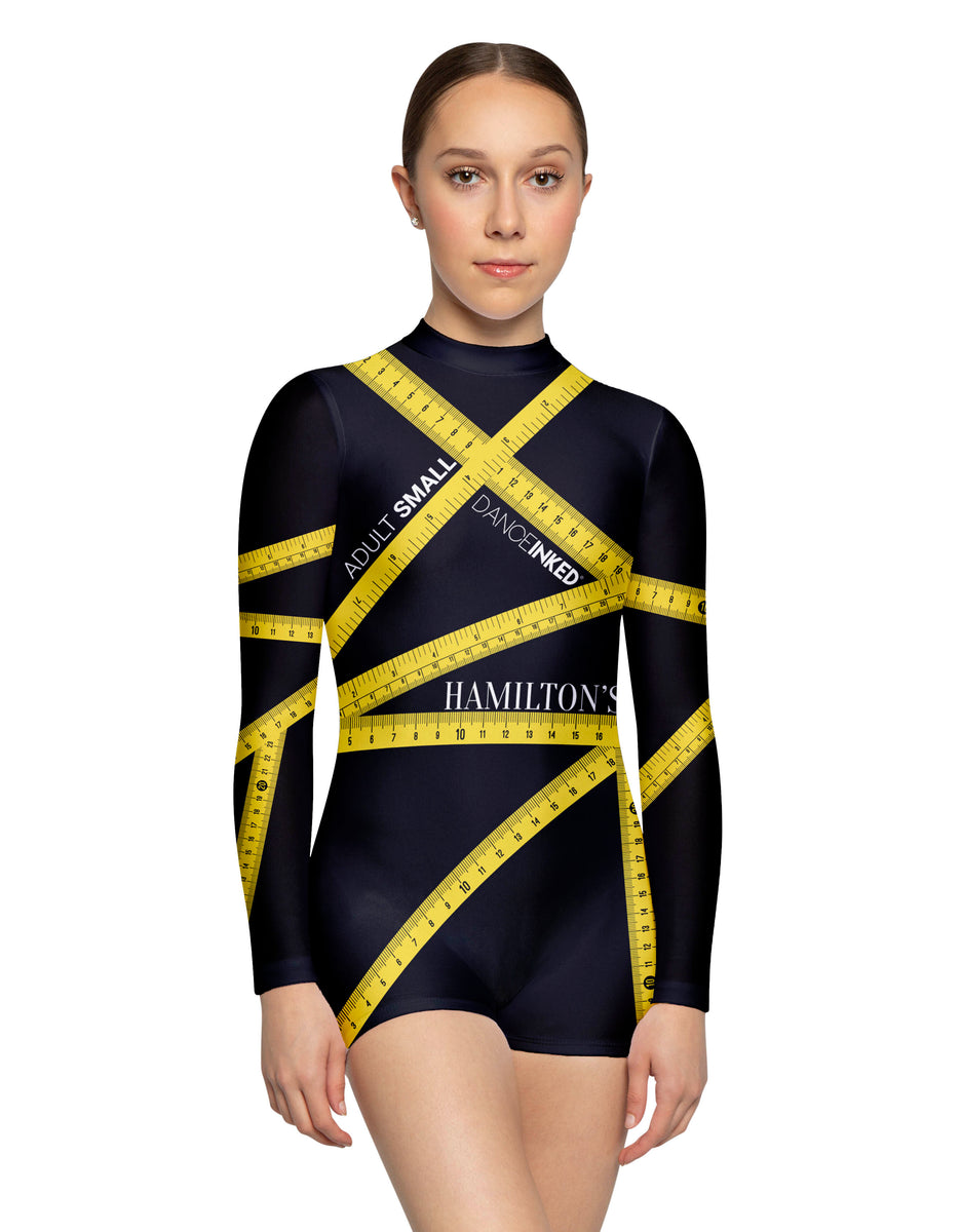 Custom Inked LS Tneck Keyhole Back Biketard - Lycra main image 0