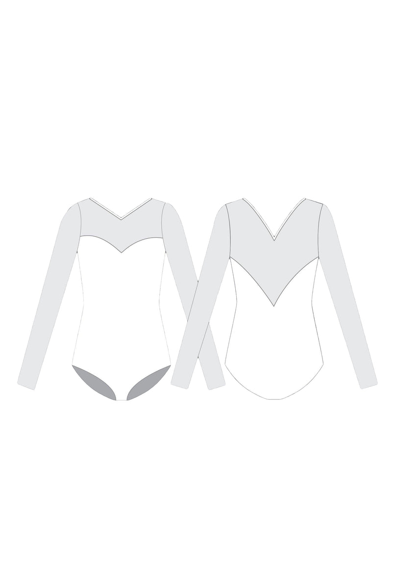 Custom Inked LS Mesh Sweetheart Leotard Gymastics - Lycra & Mesh main image 0
