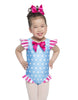 Surfs Up Polkadots Stripes Tank with Gather Sleeve and Legs Leotard