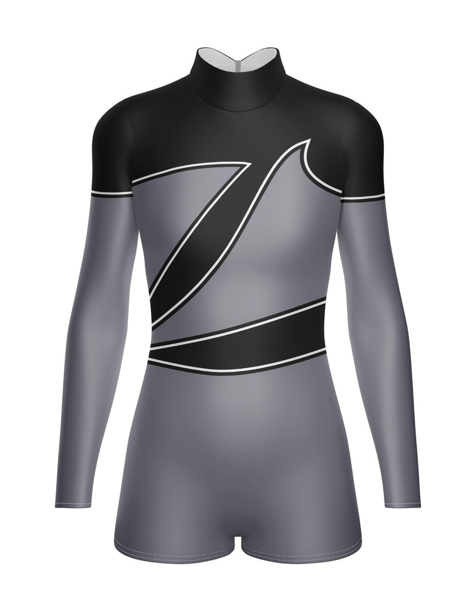 Custom Inked LS TNeck Biketard Mesh with Bandeau and Panty - Lycra & Mesh