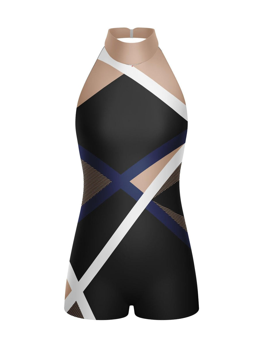 Custom Inked Lycra Halter Low Back Biketard main image 1
