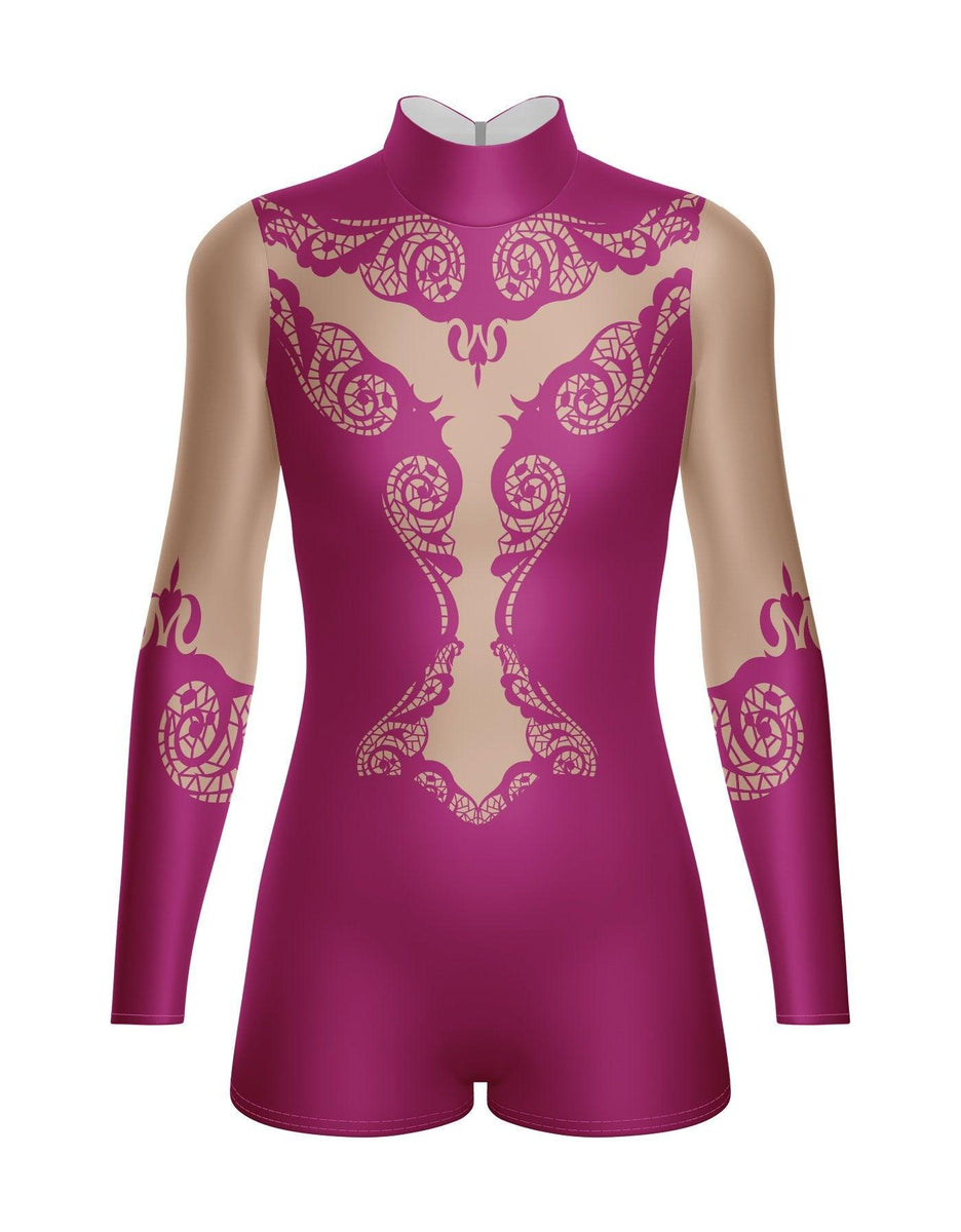 Fire and Ice TNeck LS BikeShort Biketard
